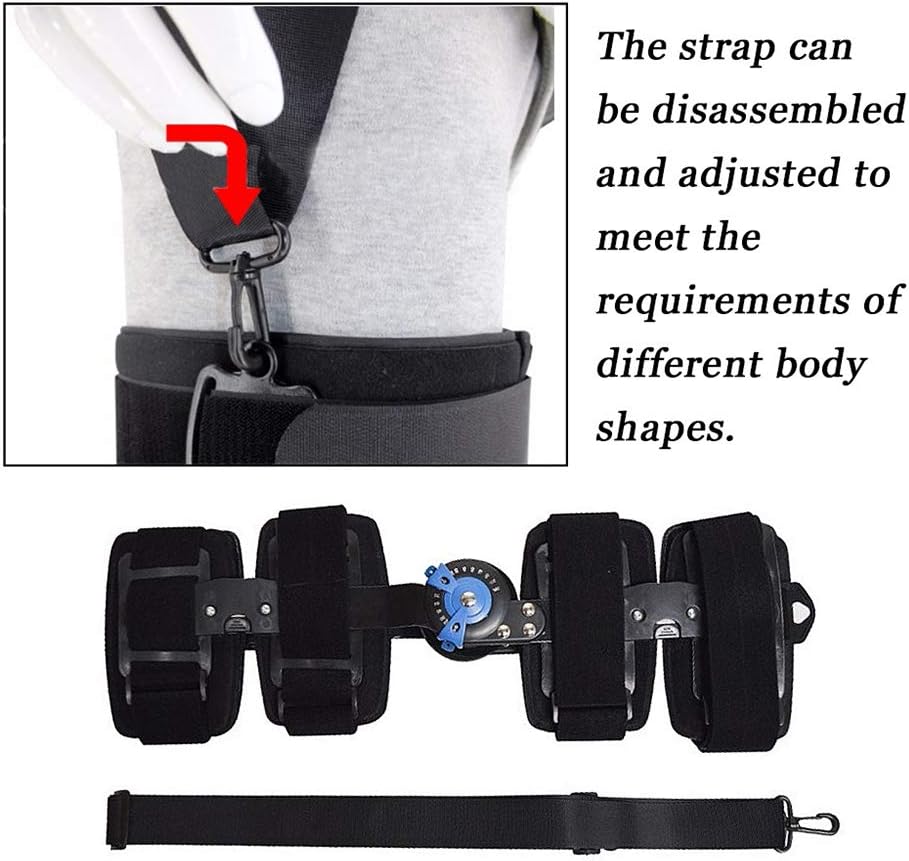 Adjustable Hinged Knee Brace with Strap, Knee Immobilizer Brace Support Orthopedic Leg - Post Op Hinged - Adjustable Hinged Knee Brace/S (M