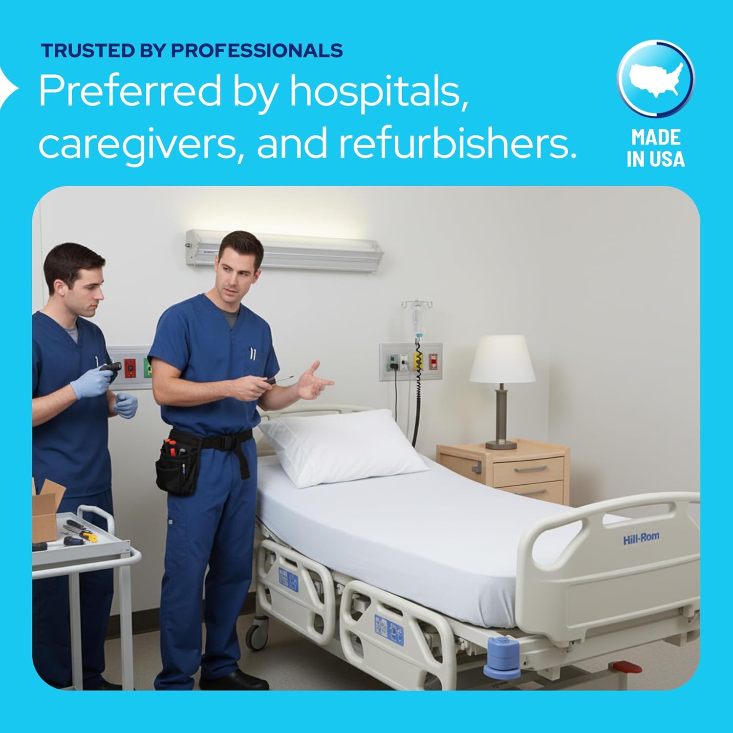 KASTLITE OEM Hillrom Hospital Bed Light Lens | Linear Prismatic Replacement Diffuser for Model 645 Hill-Rom Over-Bed Lighting | 48 Inch Fluorescent Light Fixture Cover | 5.25