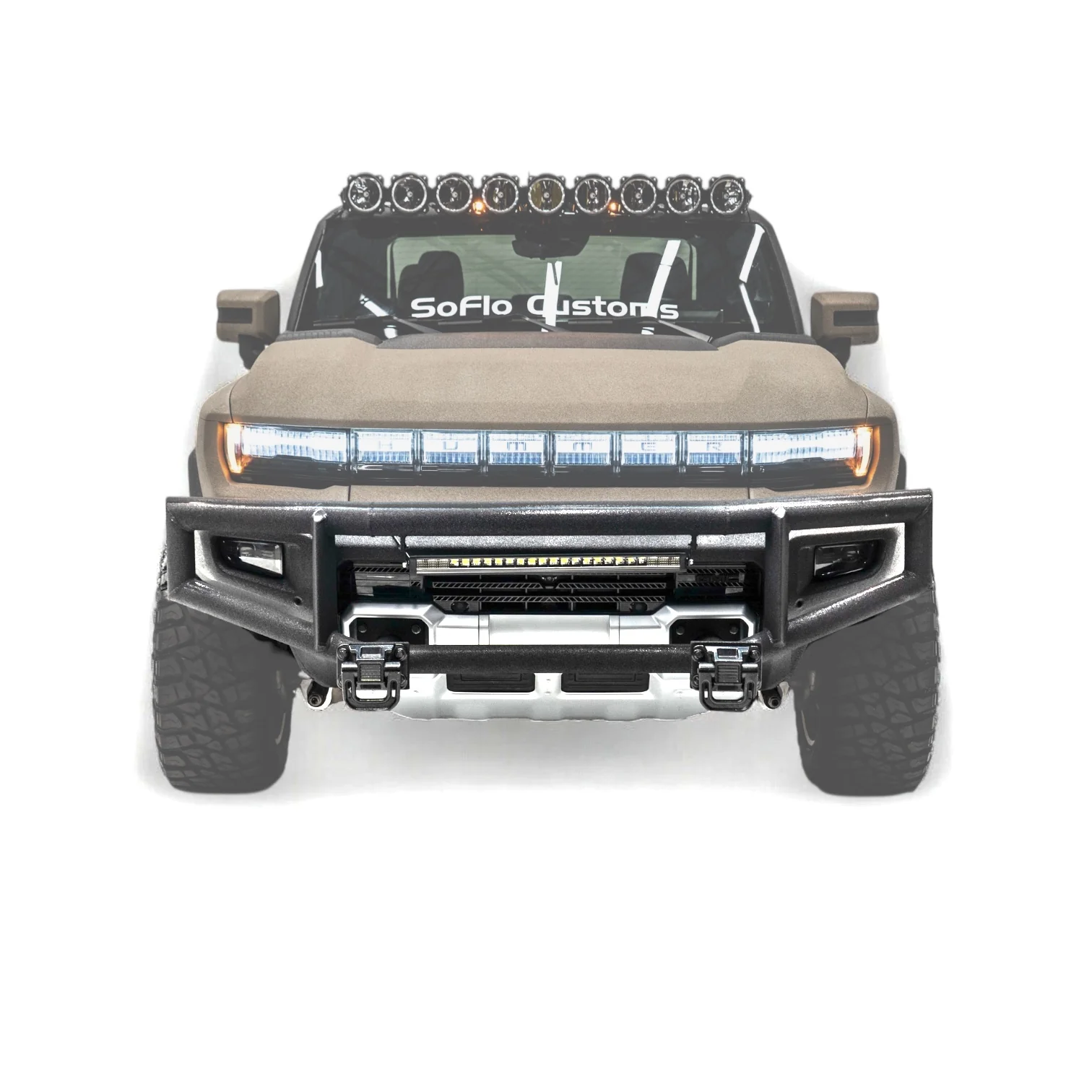 GMC Hummer EV Brush Guard Bull Bar Black Kevlar Finish 2021-2026