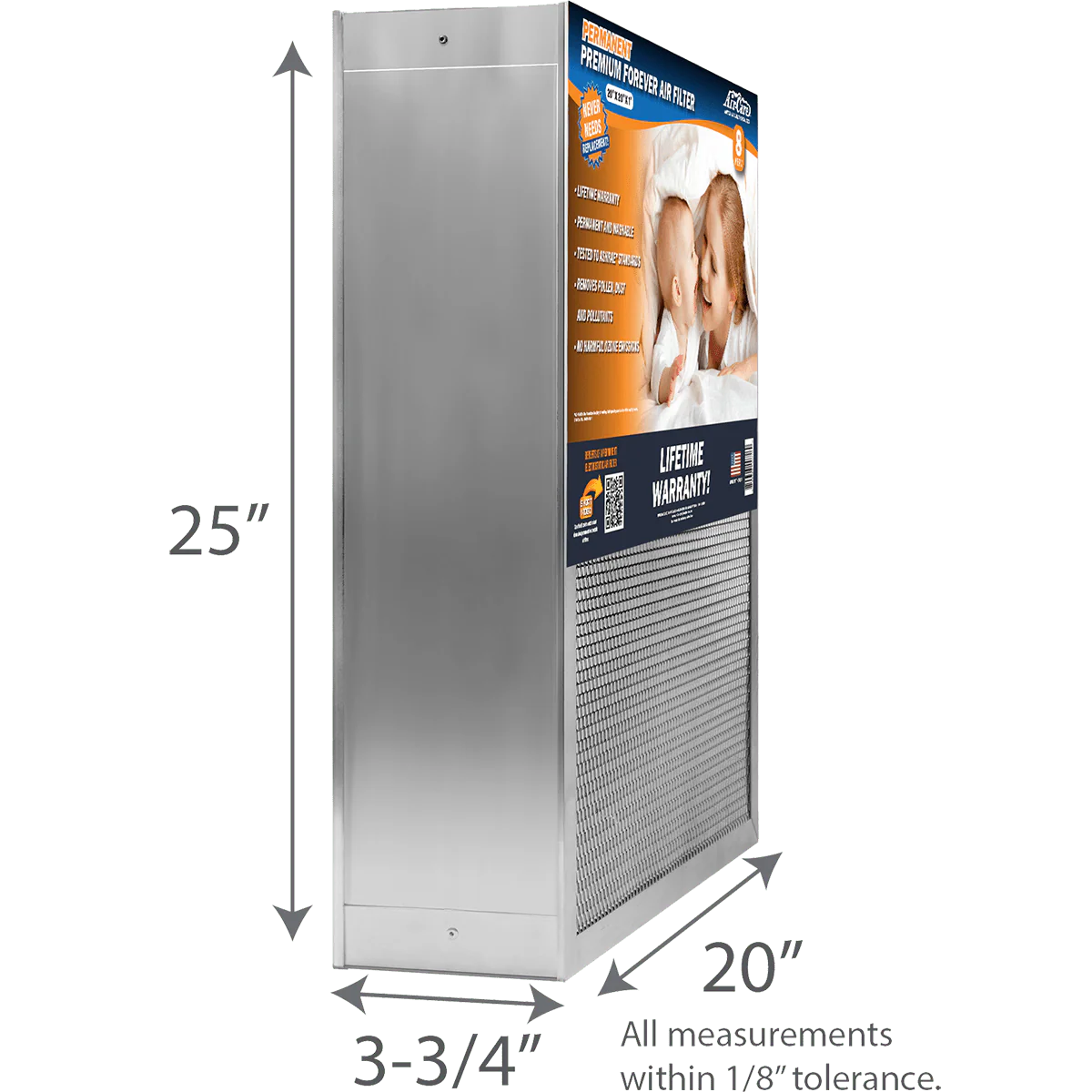 Air-Care 4-In. Deep Permanent Electrostatic Washable MERV 8 Air Filter