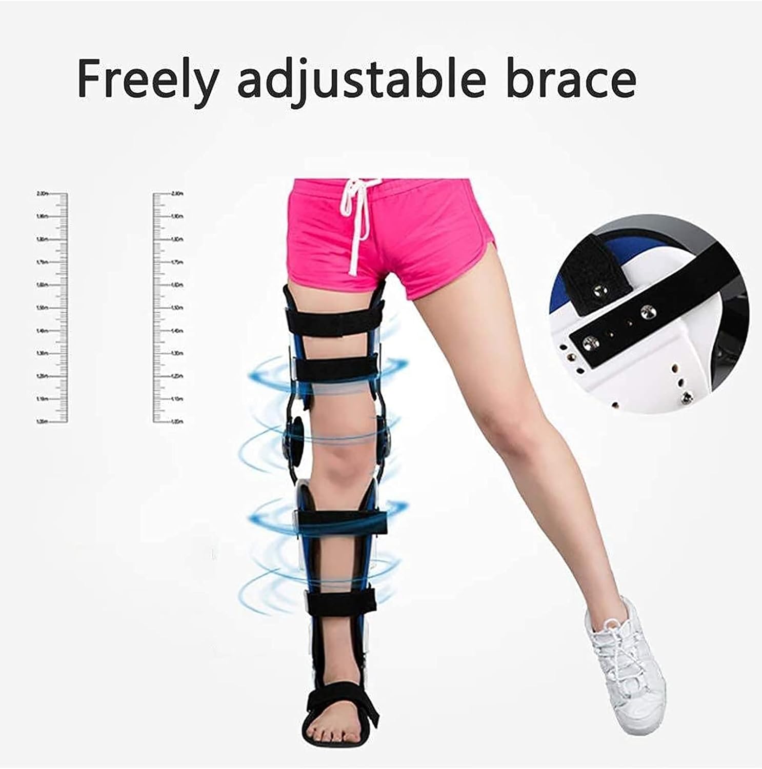 Adjustable Knee Ankle Foot Orthosis Hinged Knee and Foot Fixed Brace Postoperative Knee Ankle Foot Stabilizer Corrector,Right (Left