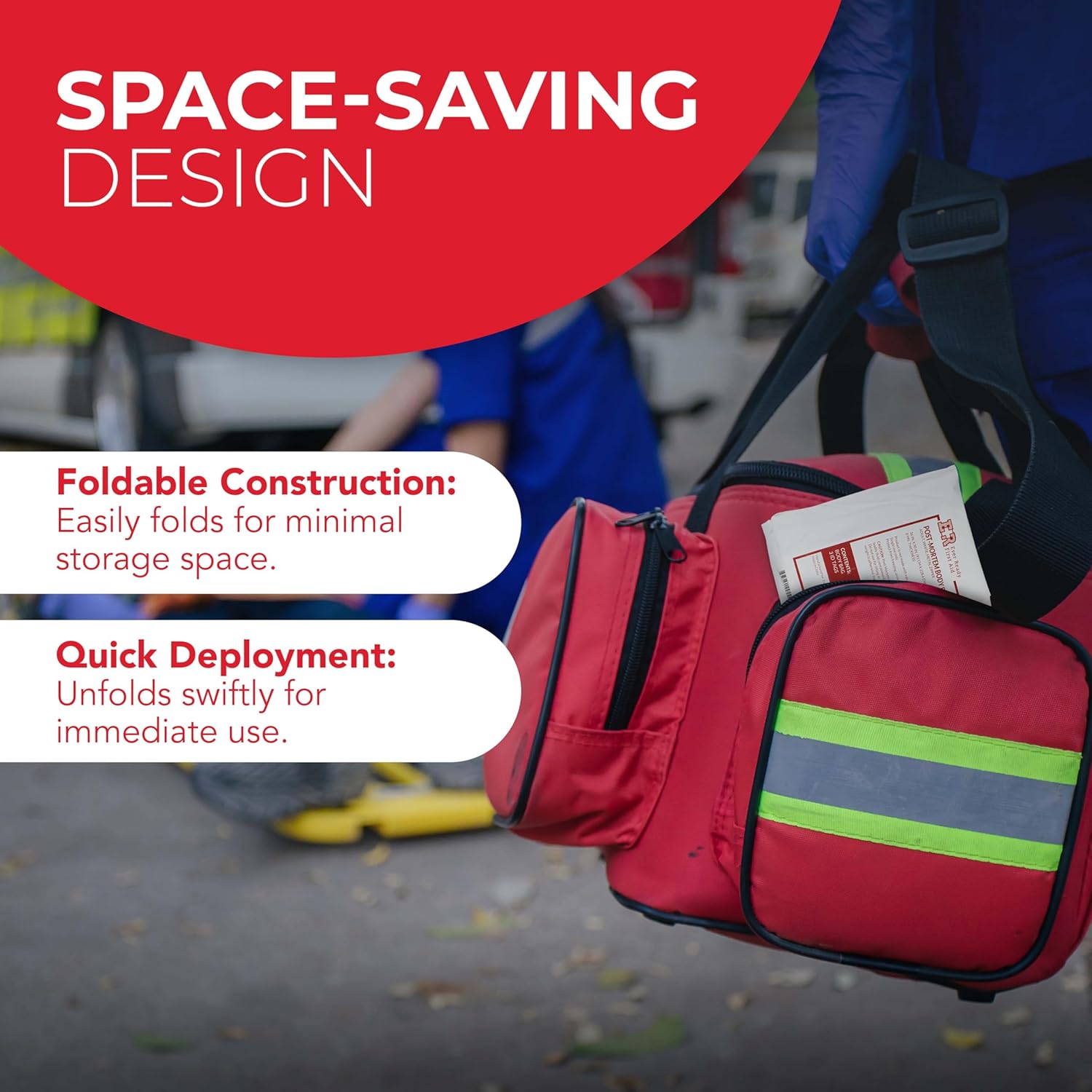 PVC Cadaver Body Bags 12-Pack with Metal Zipper – White, 36