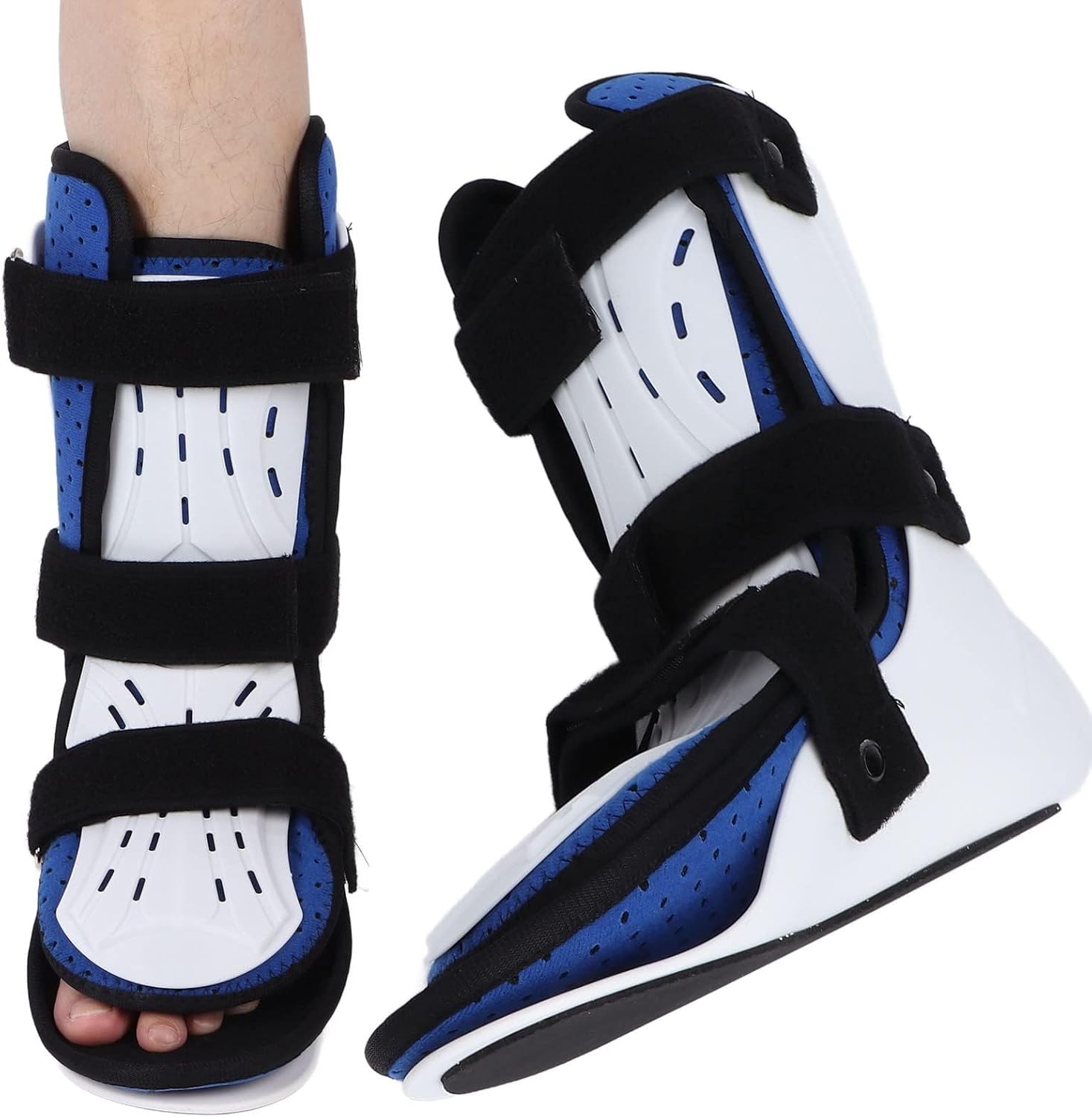 Fracture Support Boot - Short Ankle Foot Drop AFO Brace, Ankle Fixation Stabilizer Brace with Front Protection Plate, Orthosis Splint for Ankle Foot Injuries Sprain Broken (Right-EU35