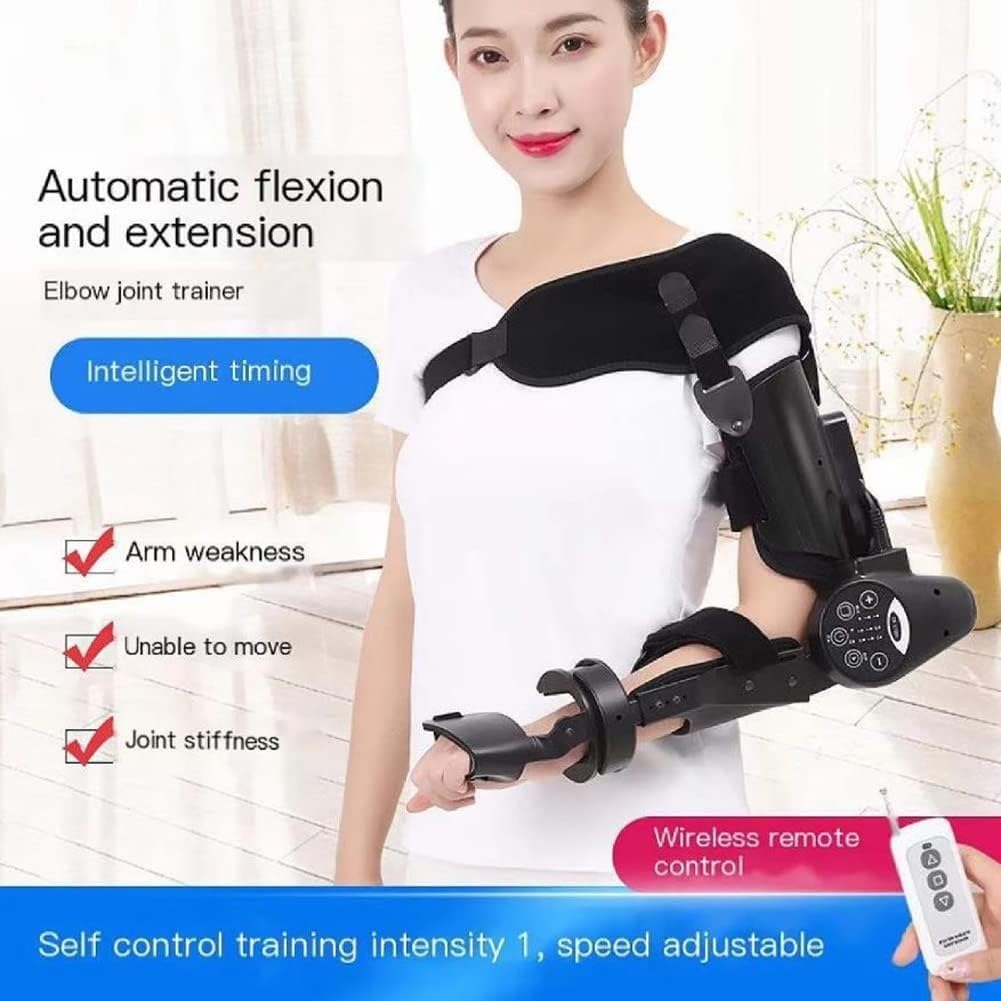Arm Flexion And Extension Exerciser Elbow Joint Stretching Trainer Elbow Joint Orthotics Protector Brace With 2 Modes And 2 Speed Adjustable 3-speed Adjustable Arm Rest Length (Color : Left Arm)