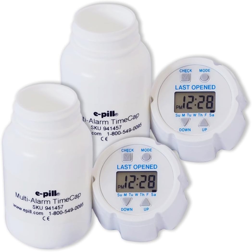 e-Pill TimeCap – Smart Pill Bottle Cap with Last Opened Time Stamp & Up to 24 Daily Alarms (2)