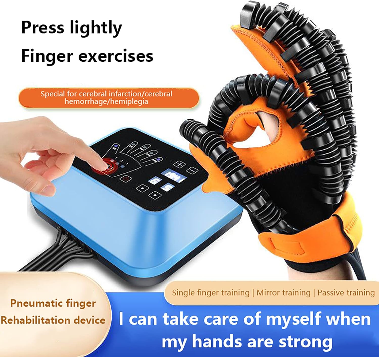 Rehabilitation Robot Gloves, Hand Stroke Hemiplegia Recovery Equipment, Multiple Training Methods, Pneumatic Design, Relieve Muscle Stiffness
