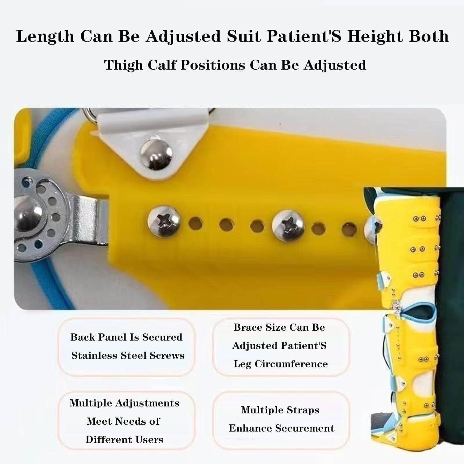 SFKLYU Kids Knee Immobilizer, Adjustable Knee Immobilizer Brace, Child Hinged Knee Brace, Guard Splint Leg Protector for Post OP Patella Injury Osteoarthritis,B Left