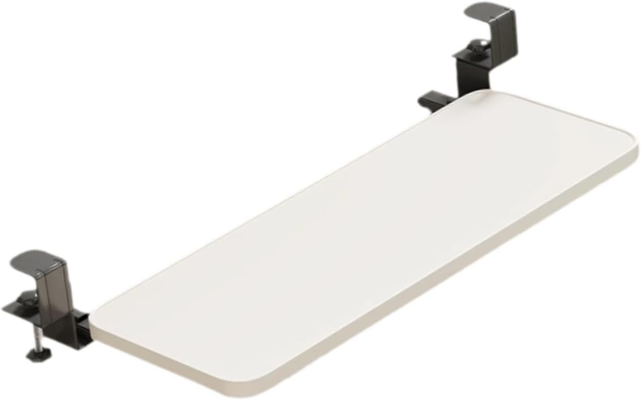 Desk Extend Tray, Desk Extend Board Easy to Install Sturdy Support Accessories Clamp on Arm Rest Expansion Wrist Support, 60cmx20cmx1.2cm