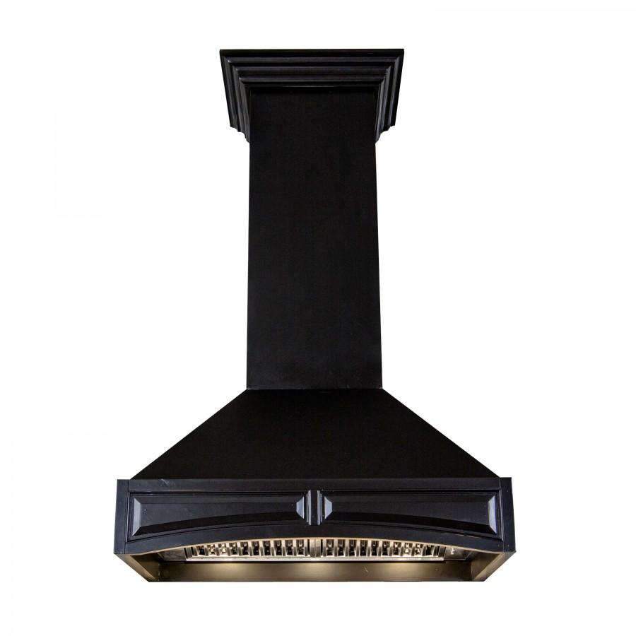 ZLINE 36-Inch Wooden Wall Mount Range Hood in Black with Remote Motor (321CC-RS-36-400)