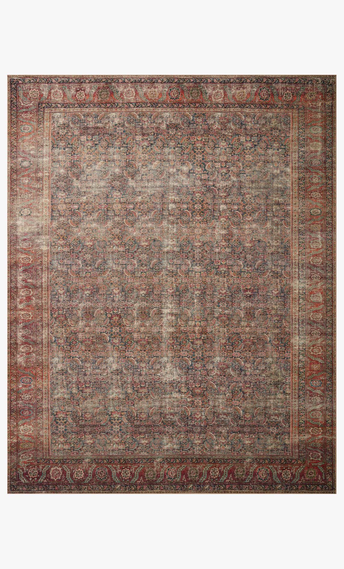 Loloi II Wynter Collection - Traditional Power Loomed Rug in Onyx (WYN-09)