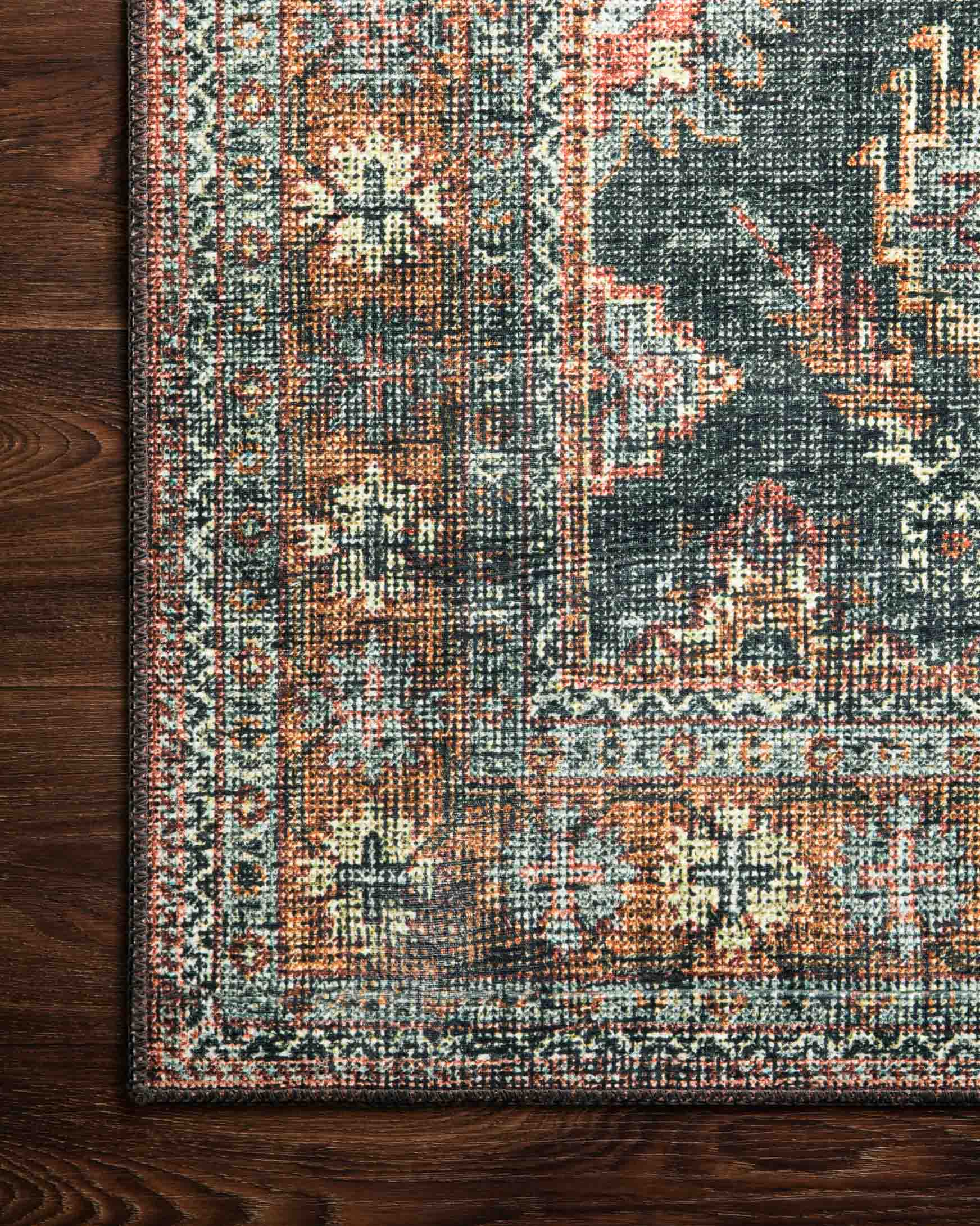 Loloi II Skye Collection - Traditional Power Loomed Rug in Sea & Rust (SKY-10)