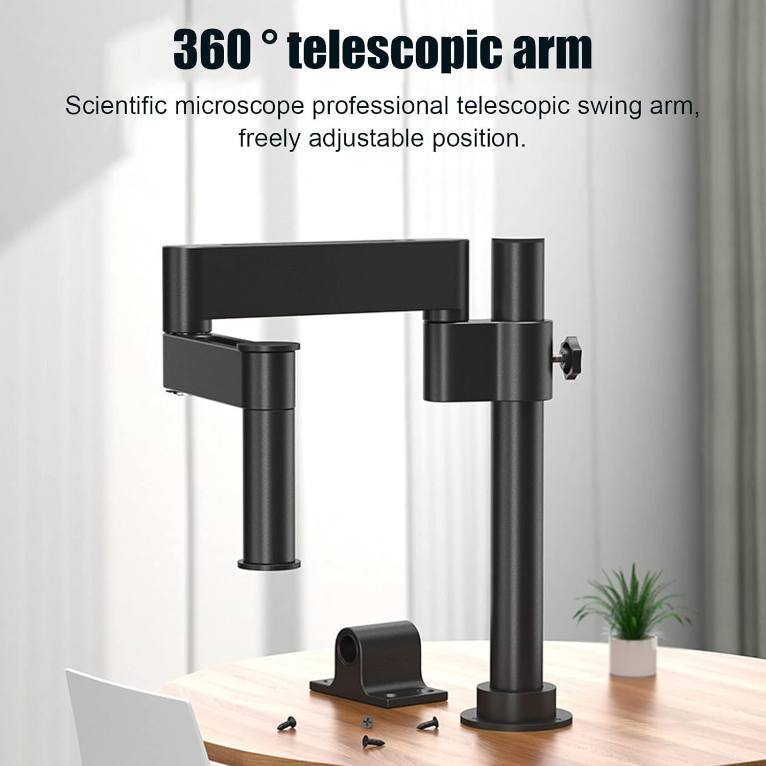 Kadimendium Adjustable Microscope Arm Stand Aluminum Alloy Universal Rotatable Microscope Arm for Microscopes Cameras Load Bearing Over 20kg , Kadimendiumu8n4qhemrw