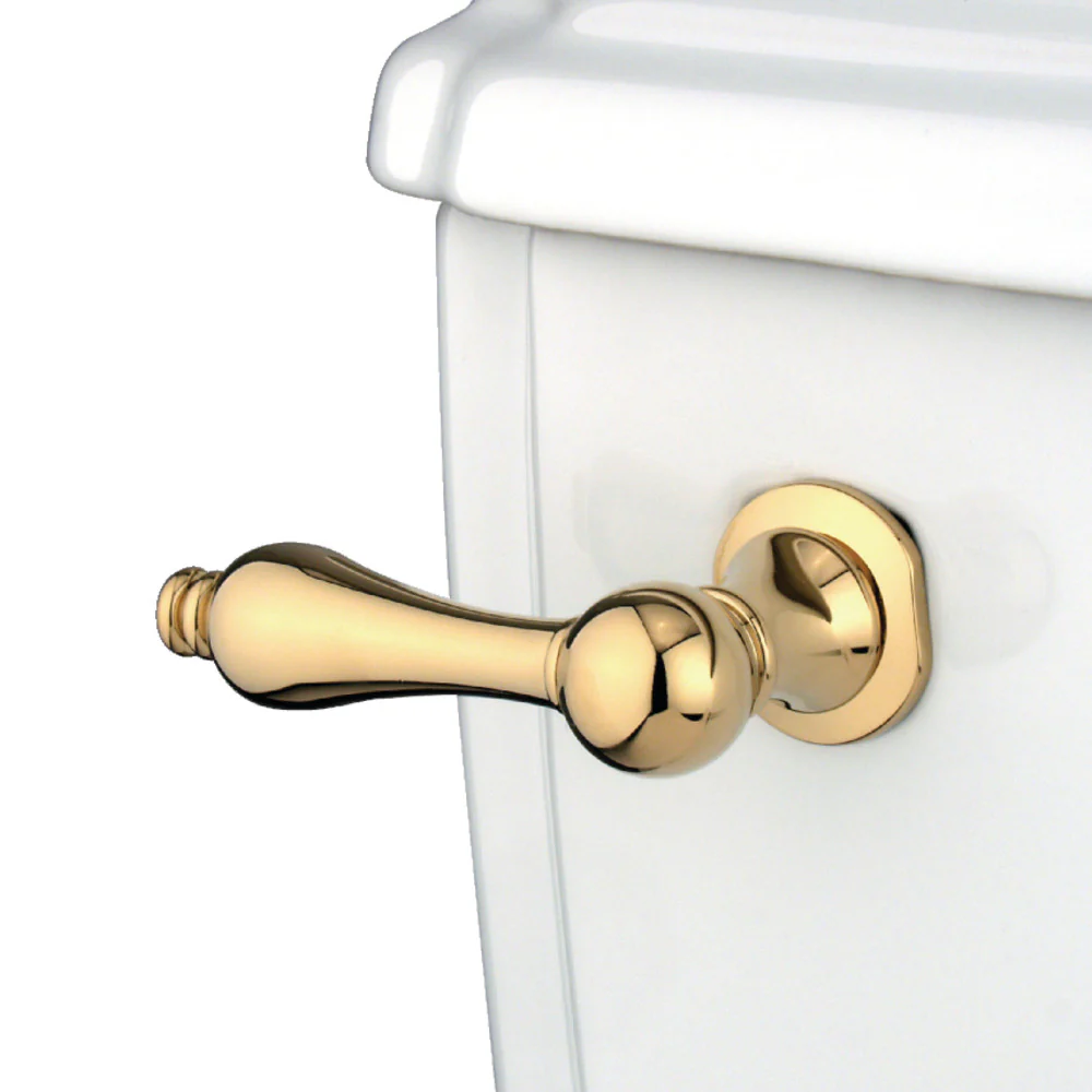 Kingston Brass Victorian Front Mount Toilet Tank Lever, Left/Right Installation, Polished Brass (KTAL2