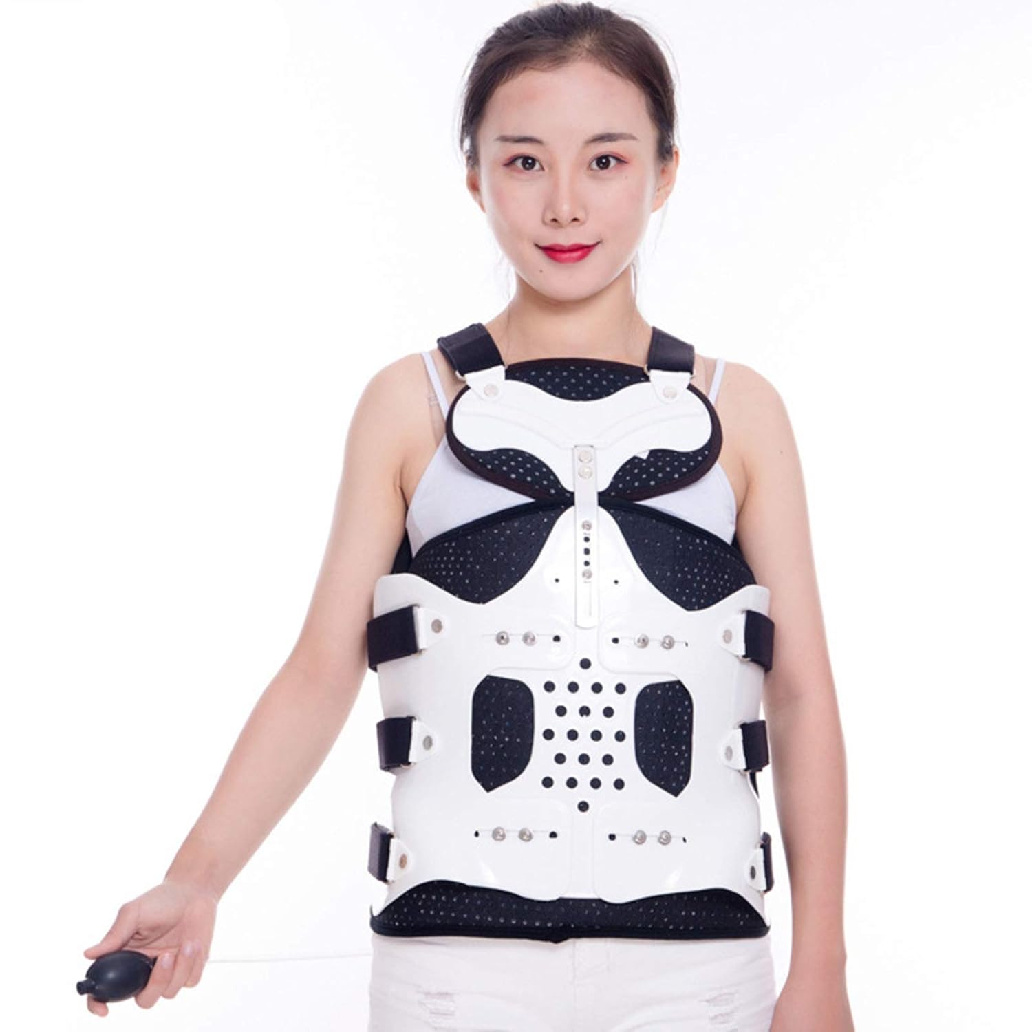 Adjustable Breathable Thoracolumbar Orthosis Spine Lumbar Compression Support Waist Brace Universal Airbag Back Posture Corrector Brace (B