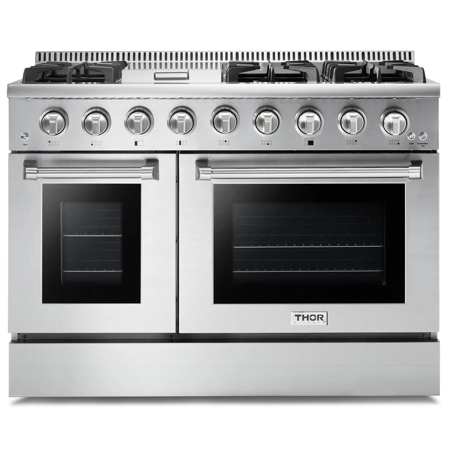 Thor Kitchen 48-Inch Propane Gas Range with 6.7 cu. ft. Double Oven in Stainless Steel (HRG4808ULP)