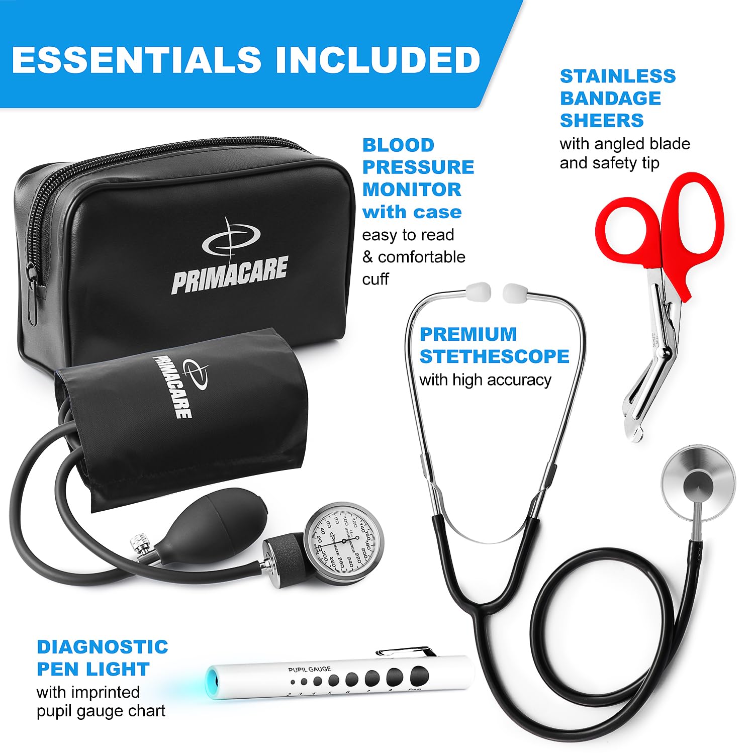 Primacare Fully Stocked Reflective Trauma Bag - 17