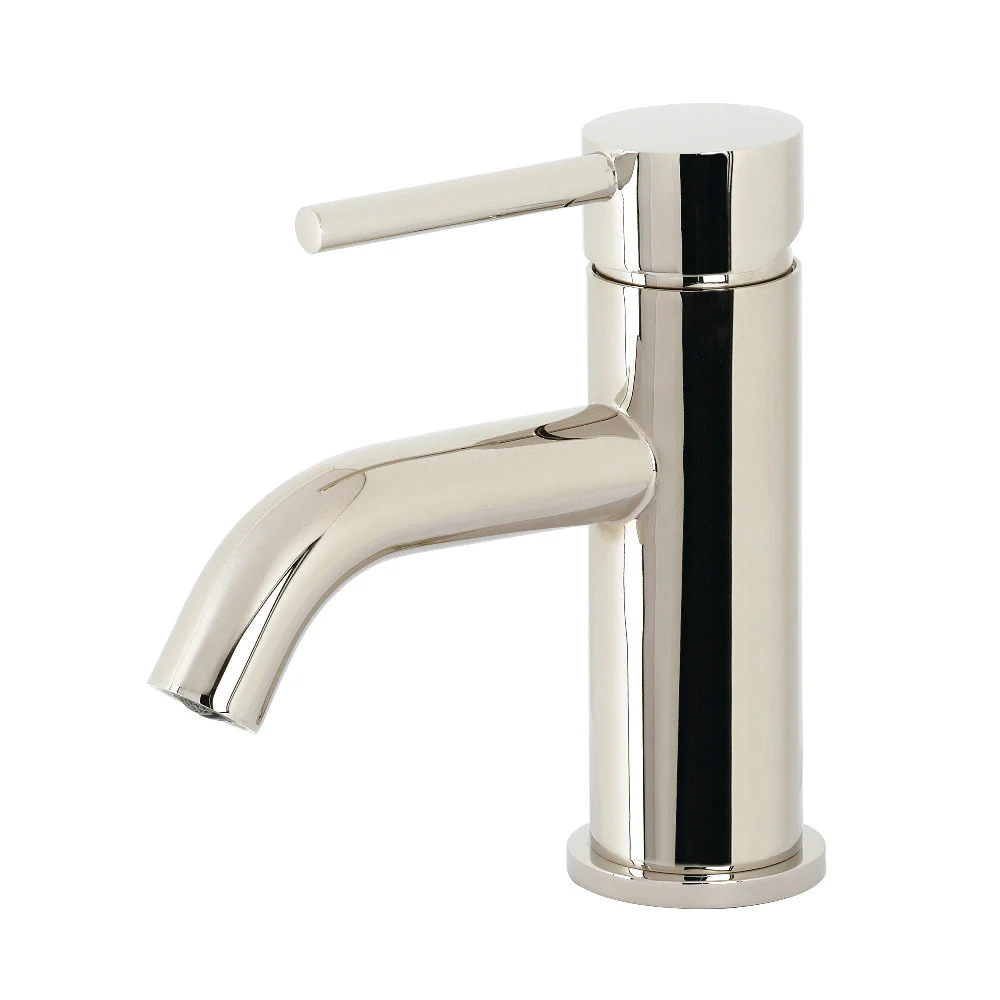 Kingston Brass Concord One-Handle Single-Hole Bathroom Faucet with Push Pop-Up Drain, Polished Nickel (LS822DLPN)