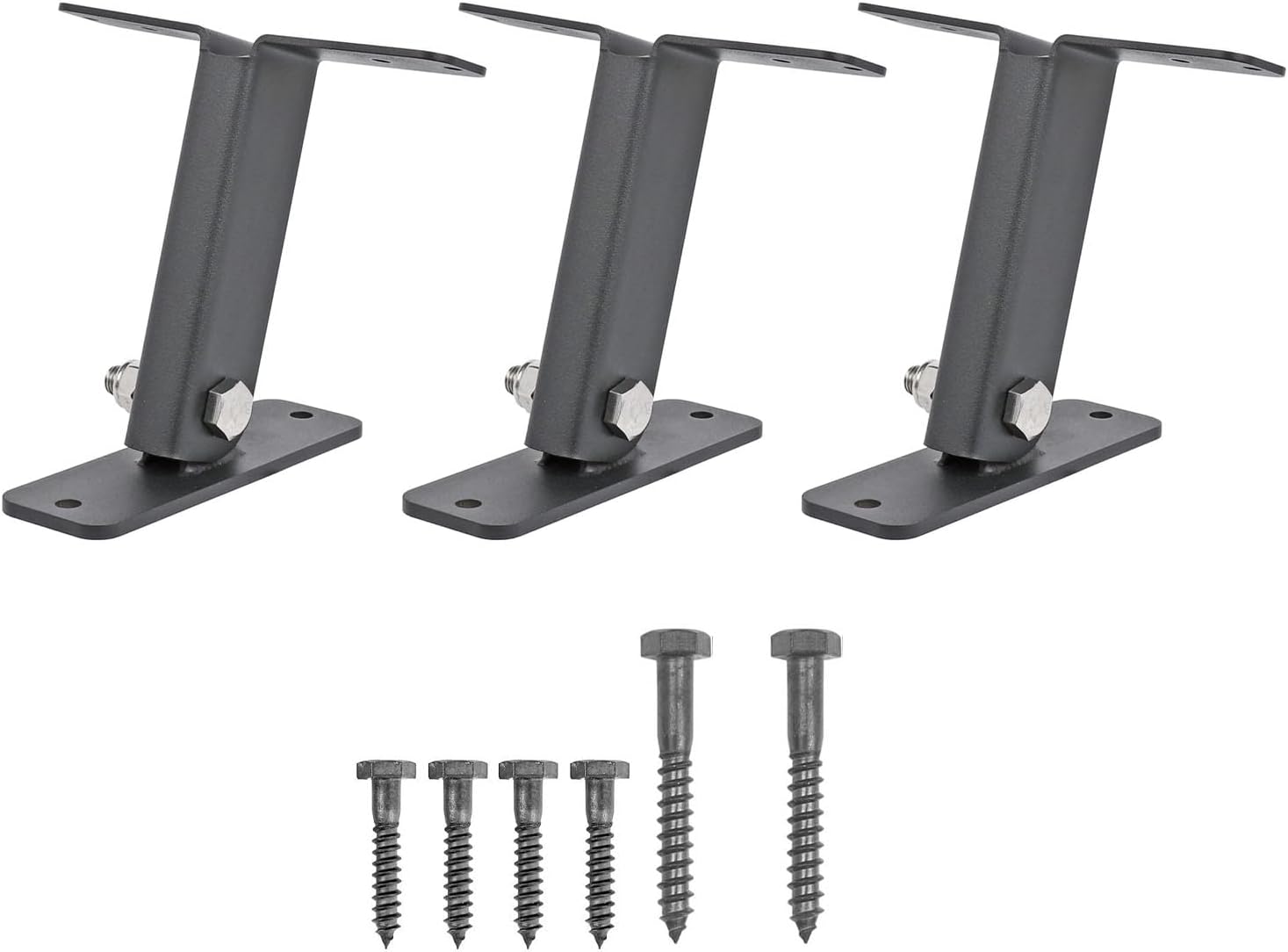 3Pcs Roof Riser Bracket, Stainless Steel Heavy Duty Adjustable Pergola Roof Mount Bracket, 90 Degree Adjustable Roof Beam Bracket with 6 Inch Support Arm for Deck Terrace Pergola,