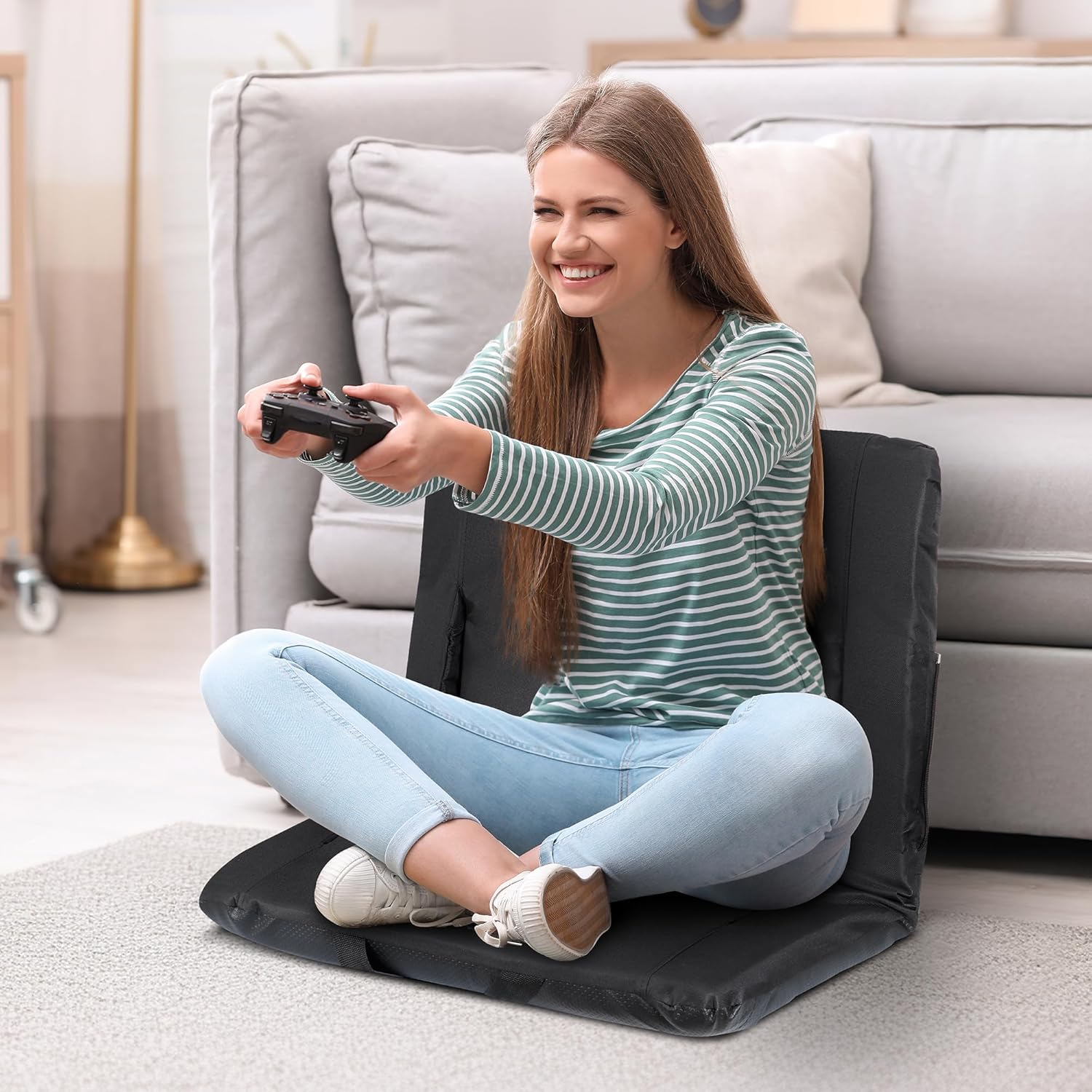 ZENY Folding Stadium Seat Chair with Back Support and Cushion for Bleachers 2 Pack, Reclining Bleacher Seat with Back, Armrests and Cup Holders