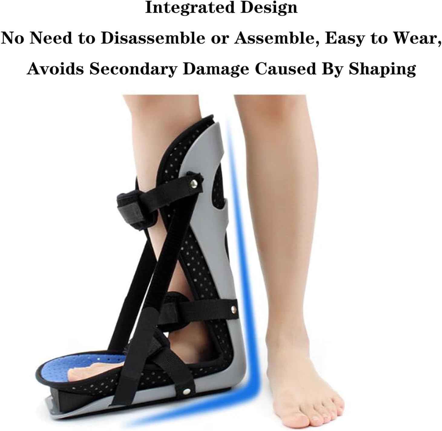 Plantar Fasciitis Night Splint Adjustable Plantar Night Splint Ankle Stabilizer Brace for Men and Women for Heel Spur, Postoperative Recovery(B Right,Medium)