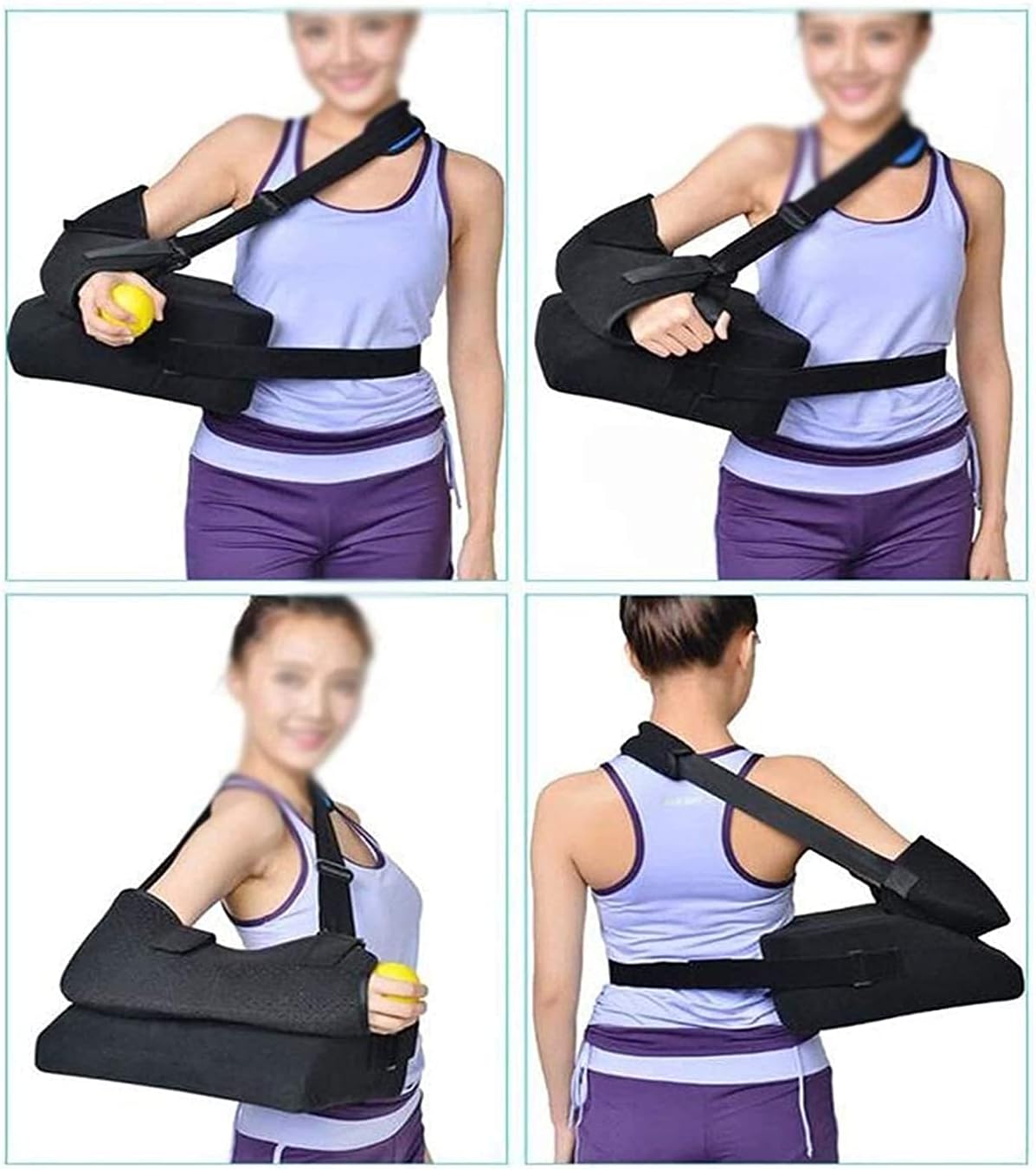 arm Sling Shoulder Sling arm Brace Shoulder immobilizer Arm Slings with Abduction Pillow Adjustable Shoulder Abduction Sling Portable Elbow Braces for Left or Right Arm(Size:Small)