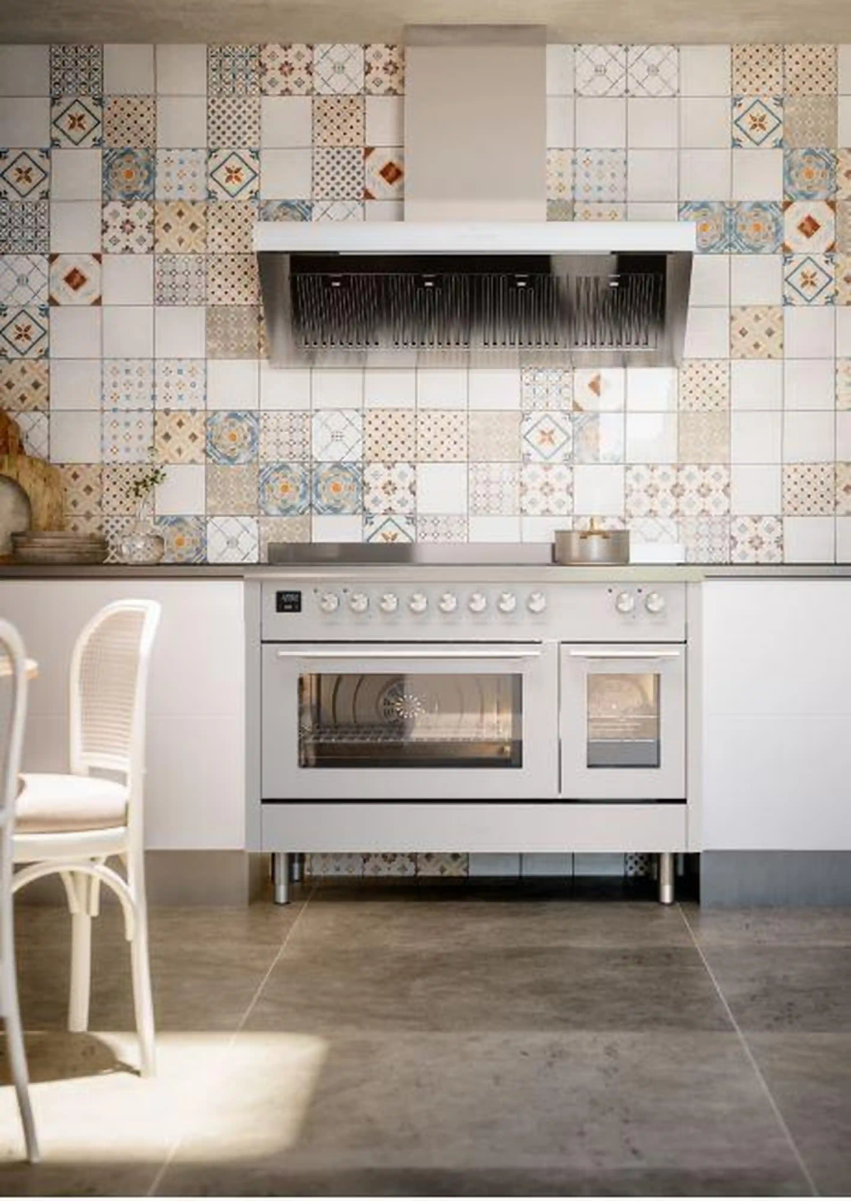 ILVE 48-Inch Professional Plus II Freestanding Dual Fuel Range with 8 Sealed Burner in Custom RAL (UP48FWMPRA)