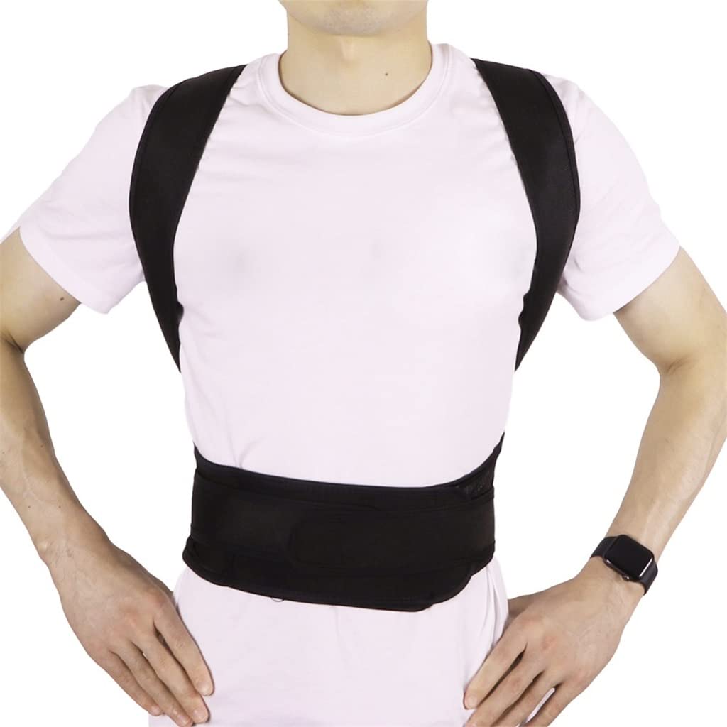 JSEIAJB Adjustable Back Posture Corrector Shoulder Lumbar Spine Brace Support Belt Care for Men Women Unisex(XXL code)