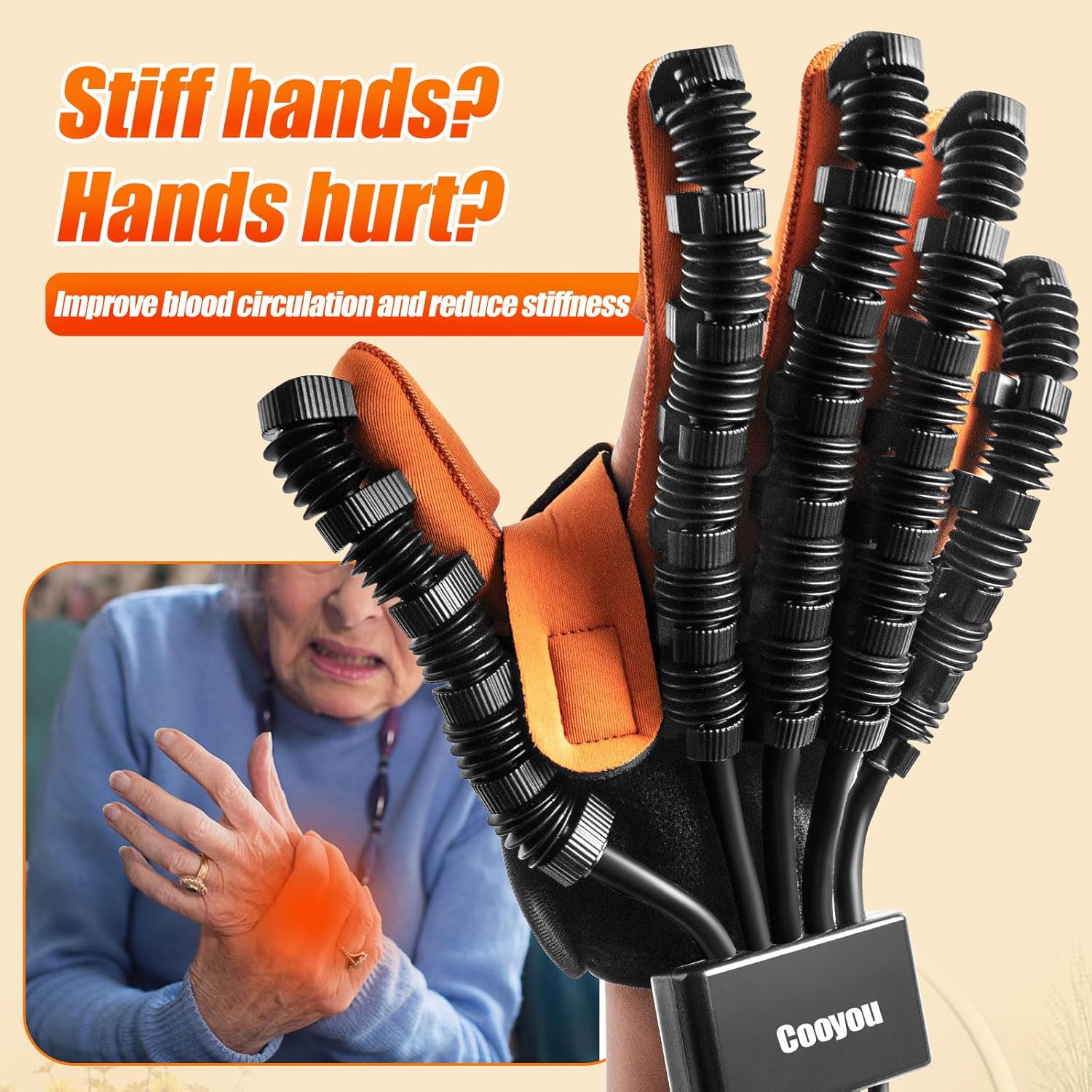 Hand Rehabilitation Glove｜Stroke Rehab｜Rehab Glove Use - Right Hand, Size S