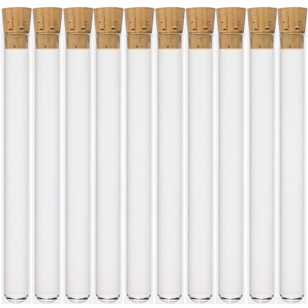 16x150mm Borosilicate Glass Test Tubes with Cork Stoppers, 23ml Vol, Pre-Assembled Packs of 10, Karter Scientific 201B10 (Case of 20)