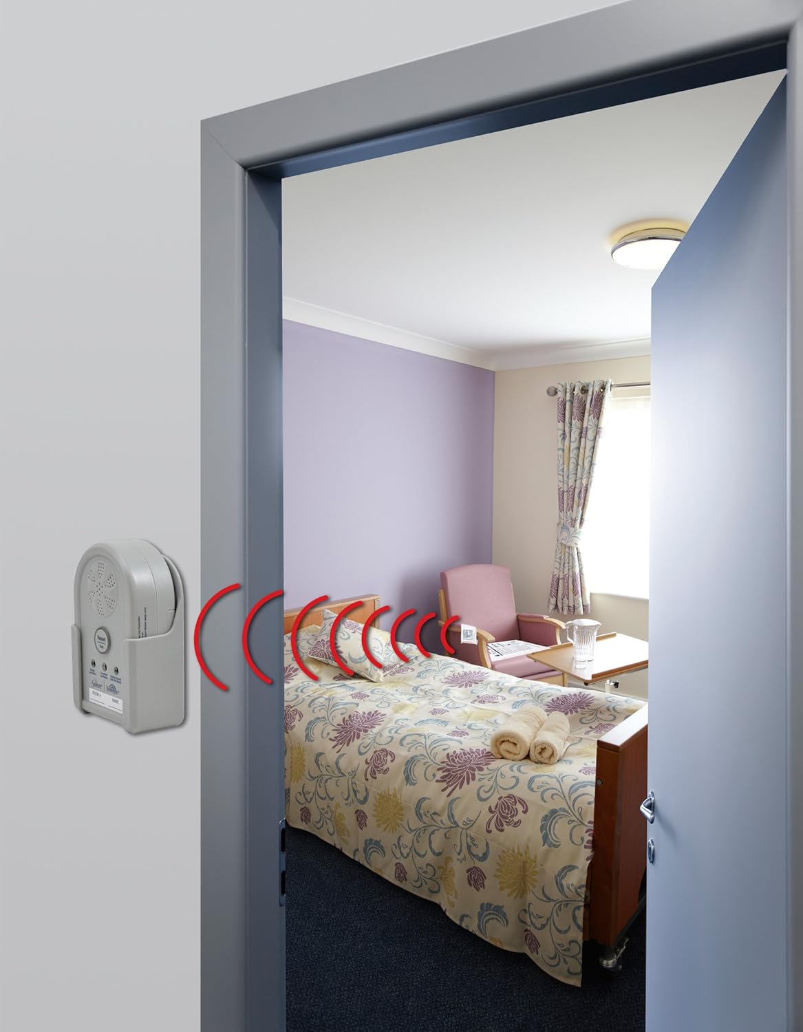 Secure Safety Solutions Wireless Chair and Bed Alarm Set - 12x12 and 12x30 Cordless Sensor Pads - Elderly Fall Prevention, Caregiver Alert System, Dementia Patient Safety, Seniors Monitoring