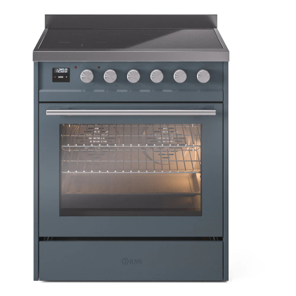 ILVE Professional Plus II 30-Inch Induction Range in Blue Grey (UPI304WMPBG)