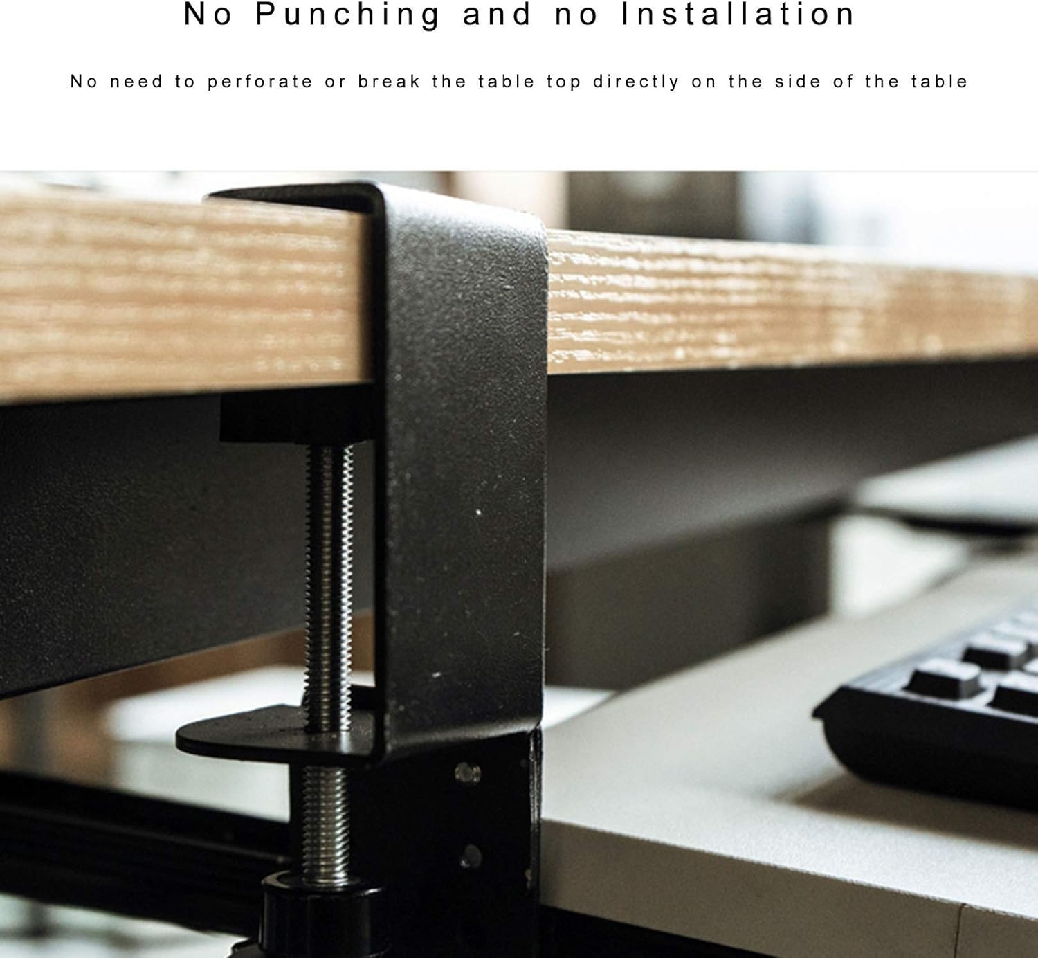 Ergonomics Under Table Keyboard Tray Wrist Rest Table Mount Armrest Shelf, Computer Hand Bracket Arm Rest Support Suitable for Home and Office,