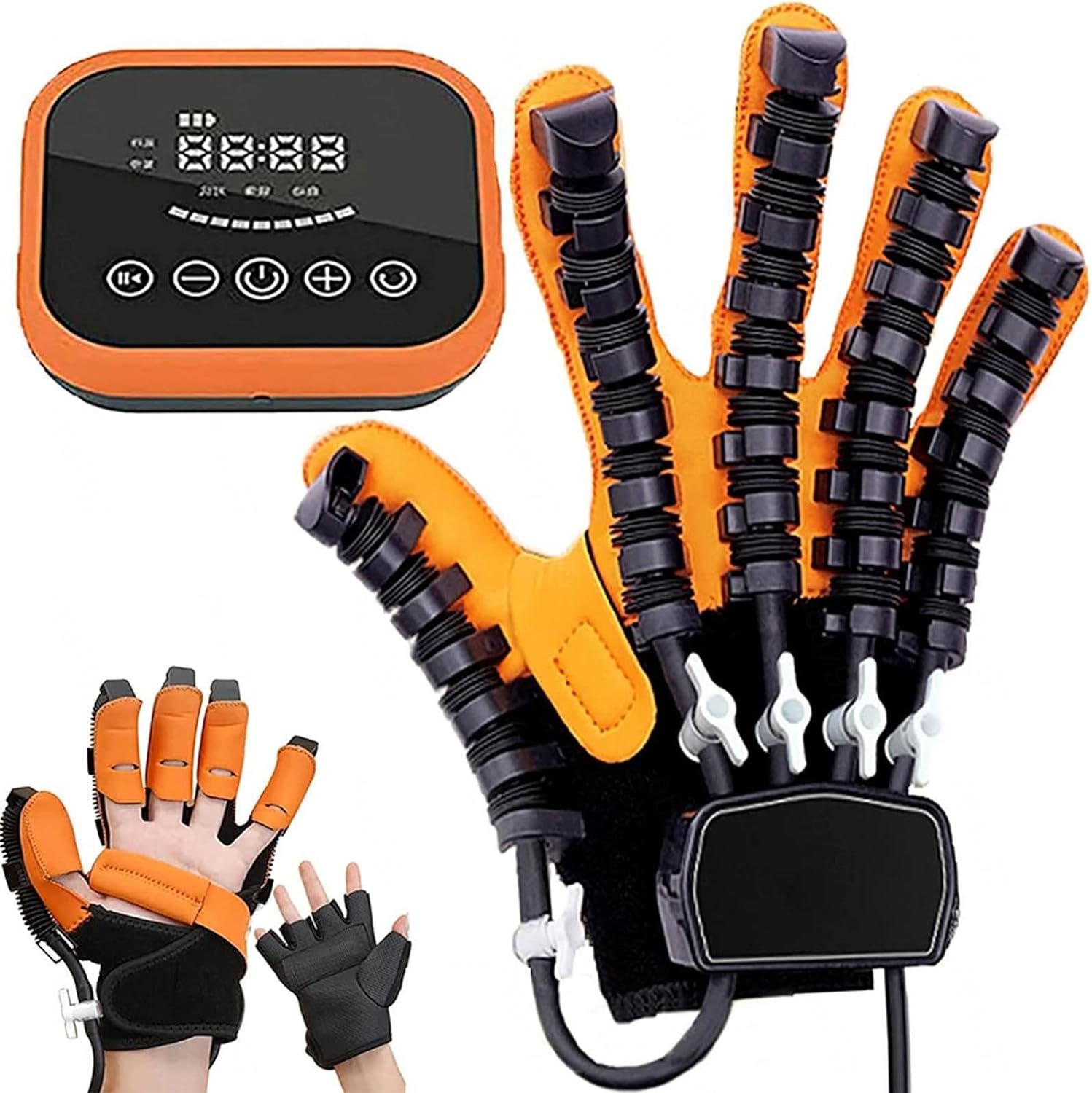 Rehabilitation Robot Gloves Protector Exoskeleton Manual Training with Remote Control/Single Finger Training,Right-M
