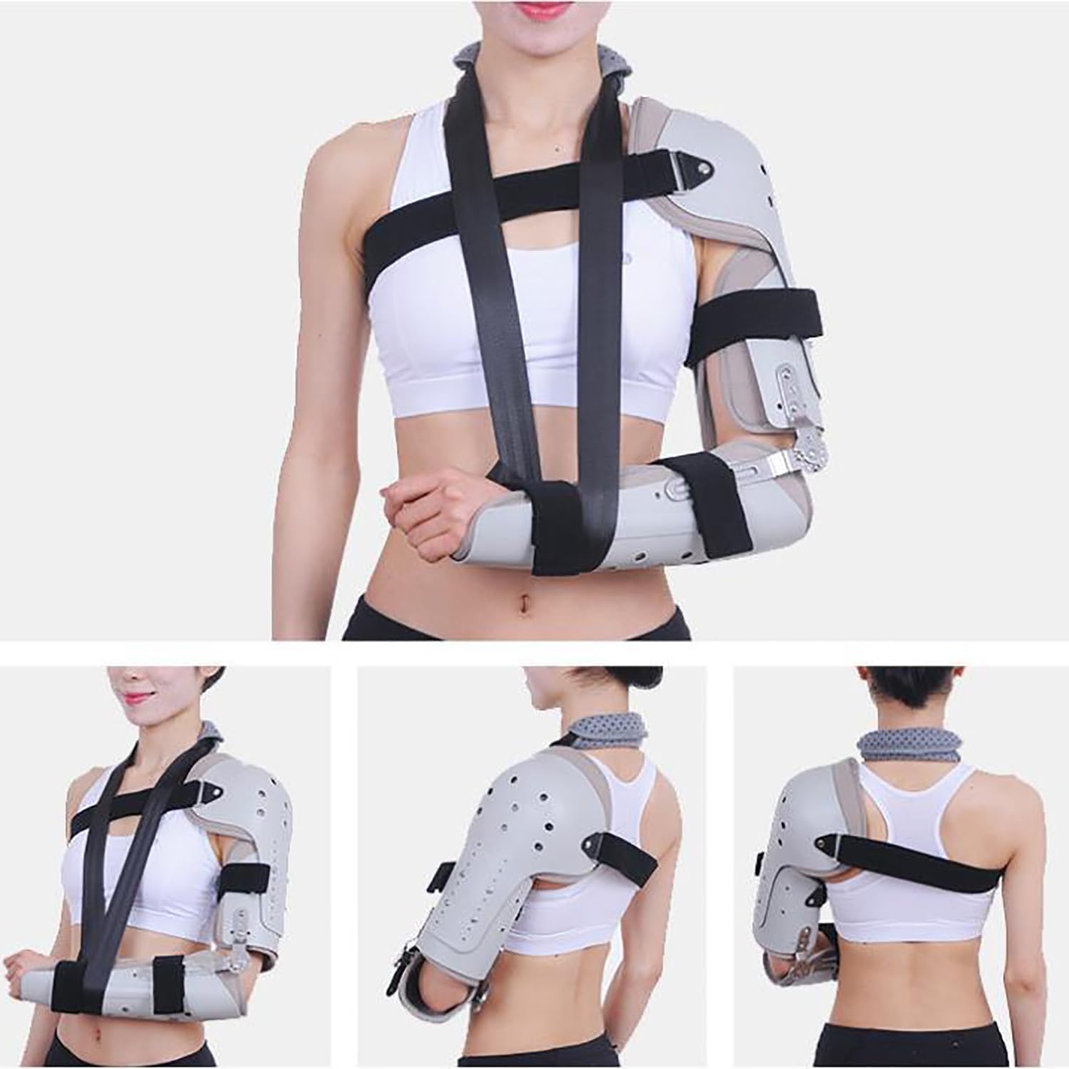 KEULEN Elbow Immobilizer, Adjustable Breathable Elbow Fracture Fixed Brace, Ajustable Angle and Length for Arthritis Pain Relief, Arm Injury Recovery Support Elbow Sprain, Elbow Dislocation