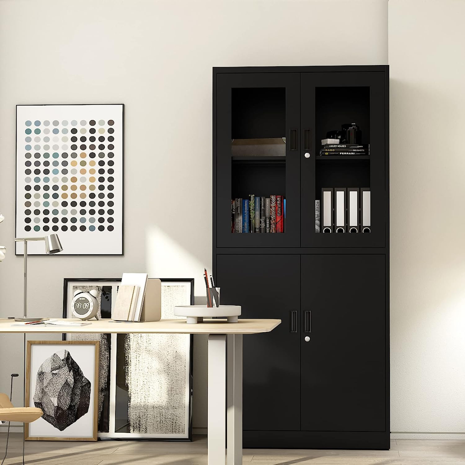 Letaya Storage Cabinet with Doors and Shelves,71