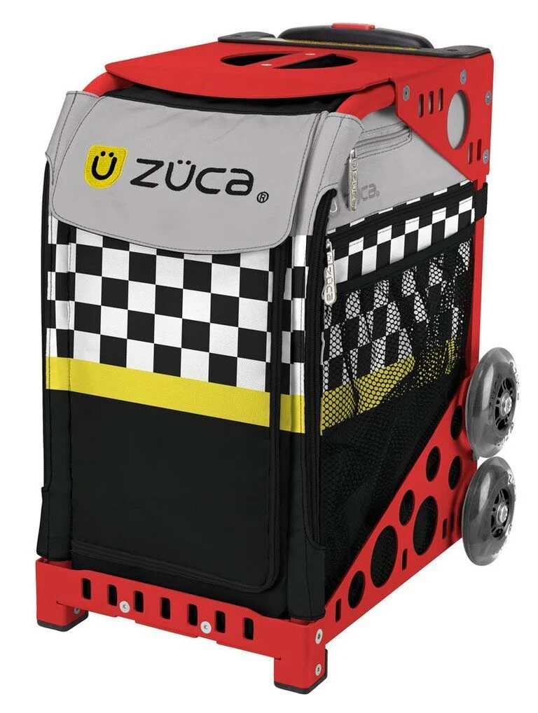 Zuca Sk8ter Block Sport Bag and Red Frame with Flashing Wheels