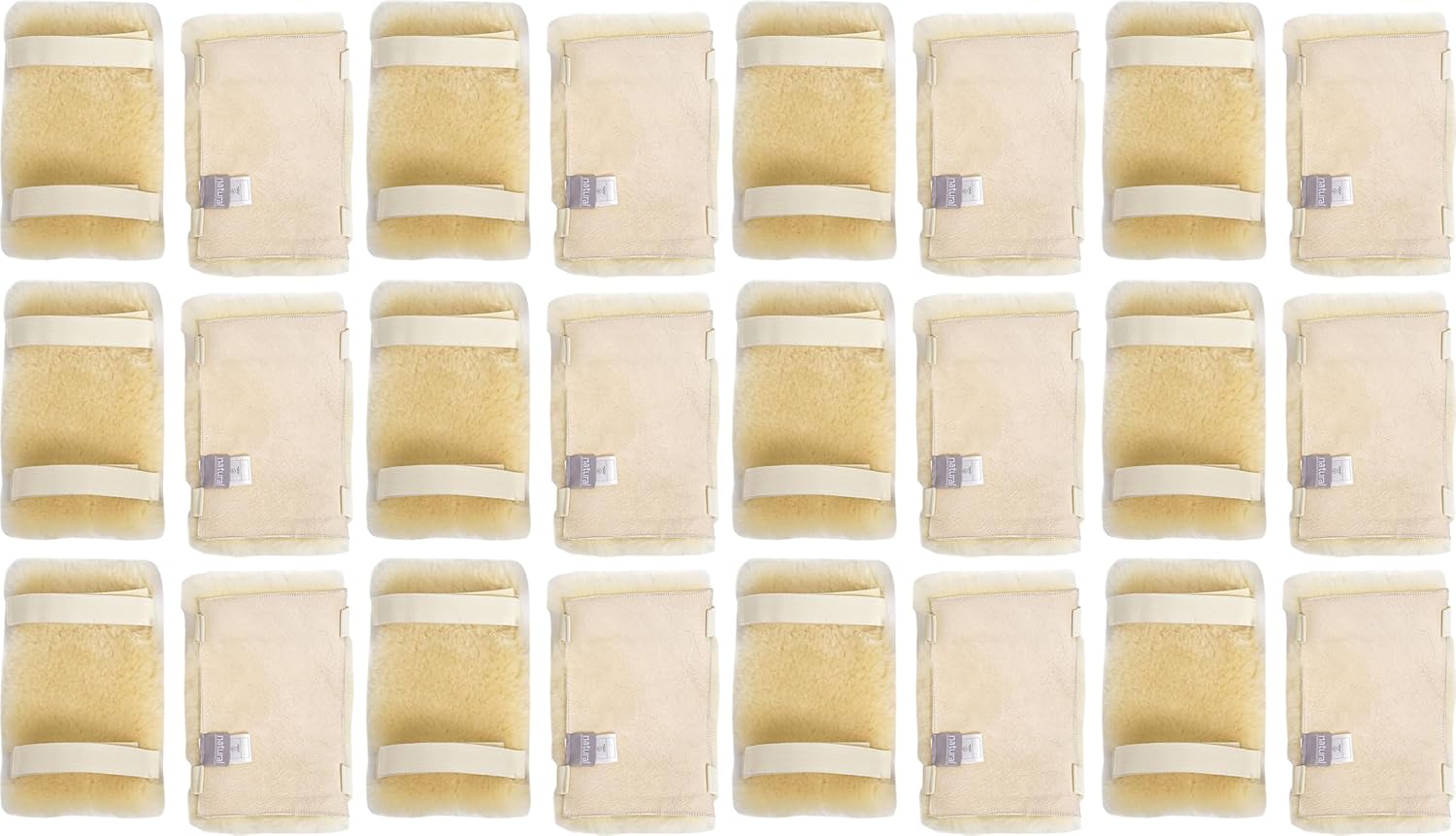 Natural Sheepskin Elbow Pads for Sore Elbows, Set of 2 | 100% Genuine Medical Grade Sheepskin Elbow Arm Pads Protectors for Pressure Relief & Bed Sores, Cornsilk, 11