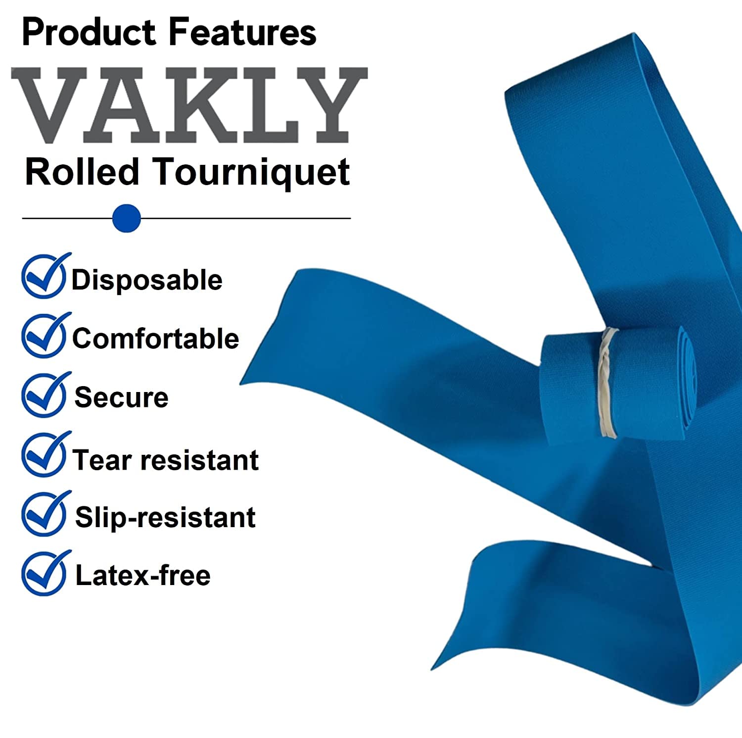 Disposable Tourniquet [Pack of 500] Blue 1