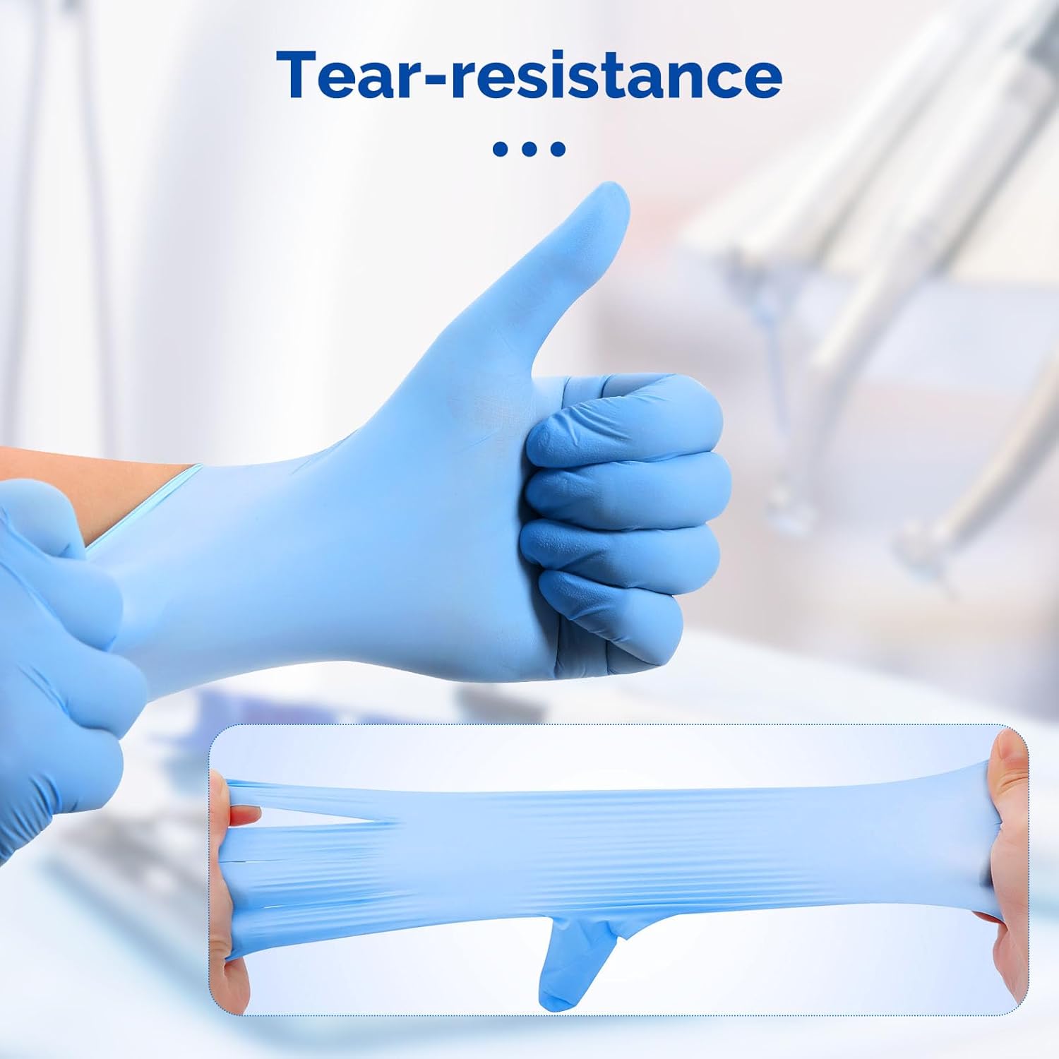 JMU Nitrile Exam Gloves Medium, 3.5 Mil, Powder-Free, Latex-Free, Disposable Medical Glove, Blue, 4000 Count