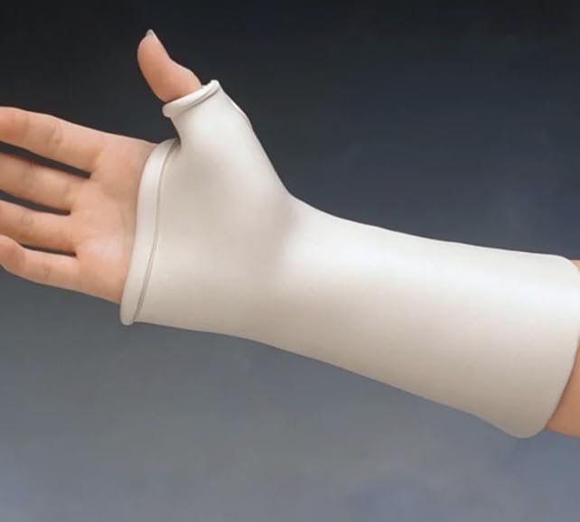 North Coast Medical Wrist and Thumb Spica Precut Splint, Preferred Black 1/8in (3.2mm) Smooth, Small (Pack of 5)