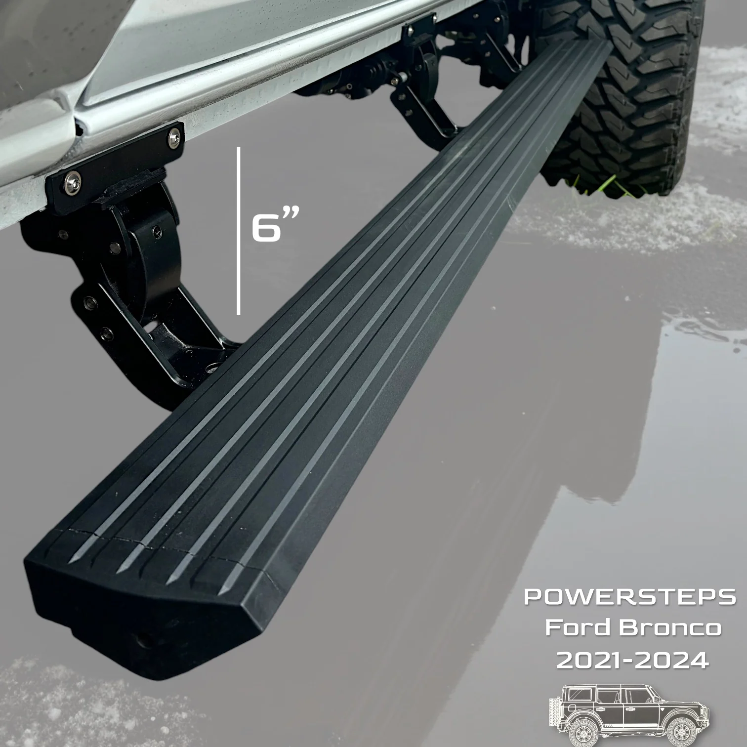 Ford Bronco Powersteps Running Boards 2021-2026 4 Door