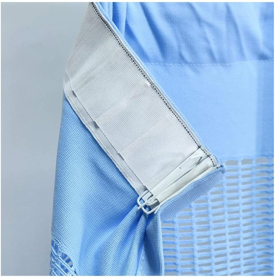 Rygcrud School Nurse Clinic Privacy Curtains, Flame Retardant Drape with Bendable Track, Room Divider for Beauty SPA, Ceiling Mount(Light Blue,2.5 * 2.7m)