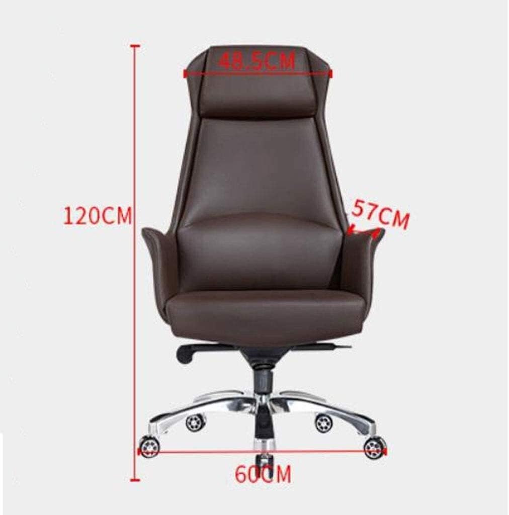 Executive Swivel Adjustable Swivel Office Desk Chair with Armrests Lumbar Support Desk Ergonomic Chair Chair Modern Simple High Back Home Comfort Reclining Manager Chair (Black)