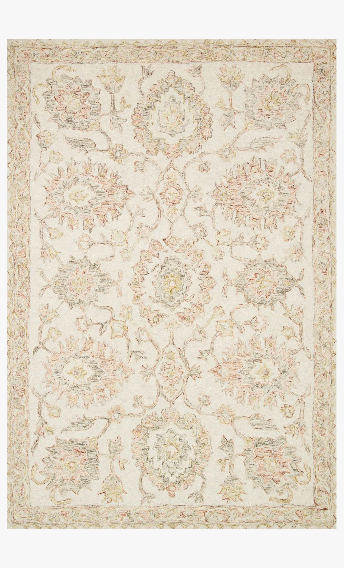 Loloi Norabel Collection - Contemporary Hooked Rug in Ivory & Blush (NOR-04)