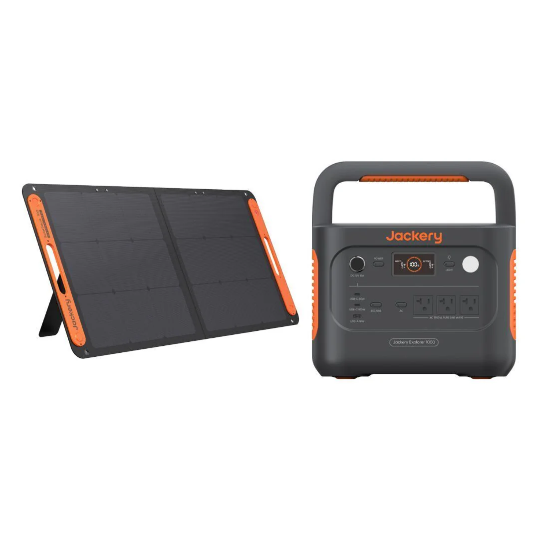 Jackery - Explorer 1000 V2 Portable Power Station with SolarSaga Panel 100