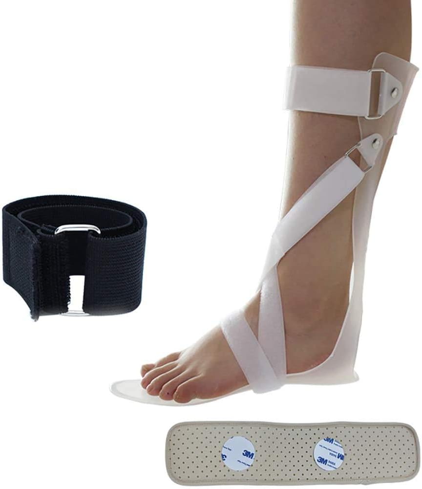 Spring Splint/Ankle Support Soft Foot Drop Brace Ankle Foot Orthosis Correction Brace Support Protection (Right 1pcs S) (1pair Large)