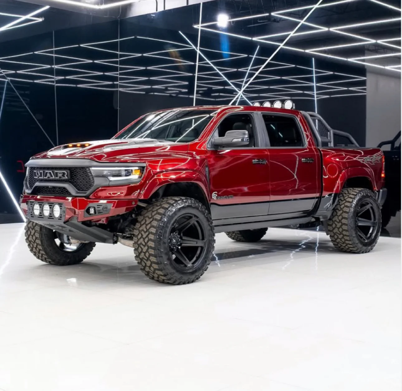 RAM TRX 2021-2024 REAR BED CHASE RACK WITH (4) 6” LED LIGHTS