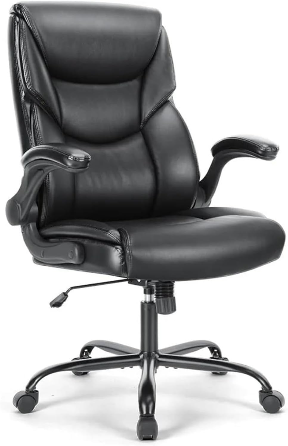 Managerial Chairs, Office Chair – Ergonomic Adjustable Computer Desk Chairs with High Back Flip-Up Armrests Swivel Task Chair with Lumbar Support,Black