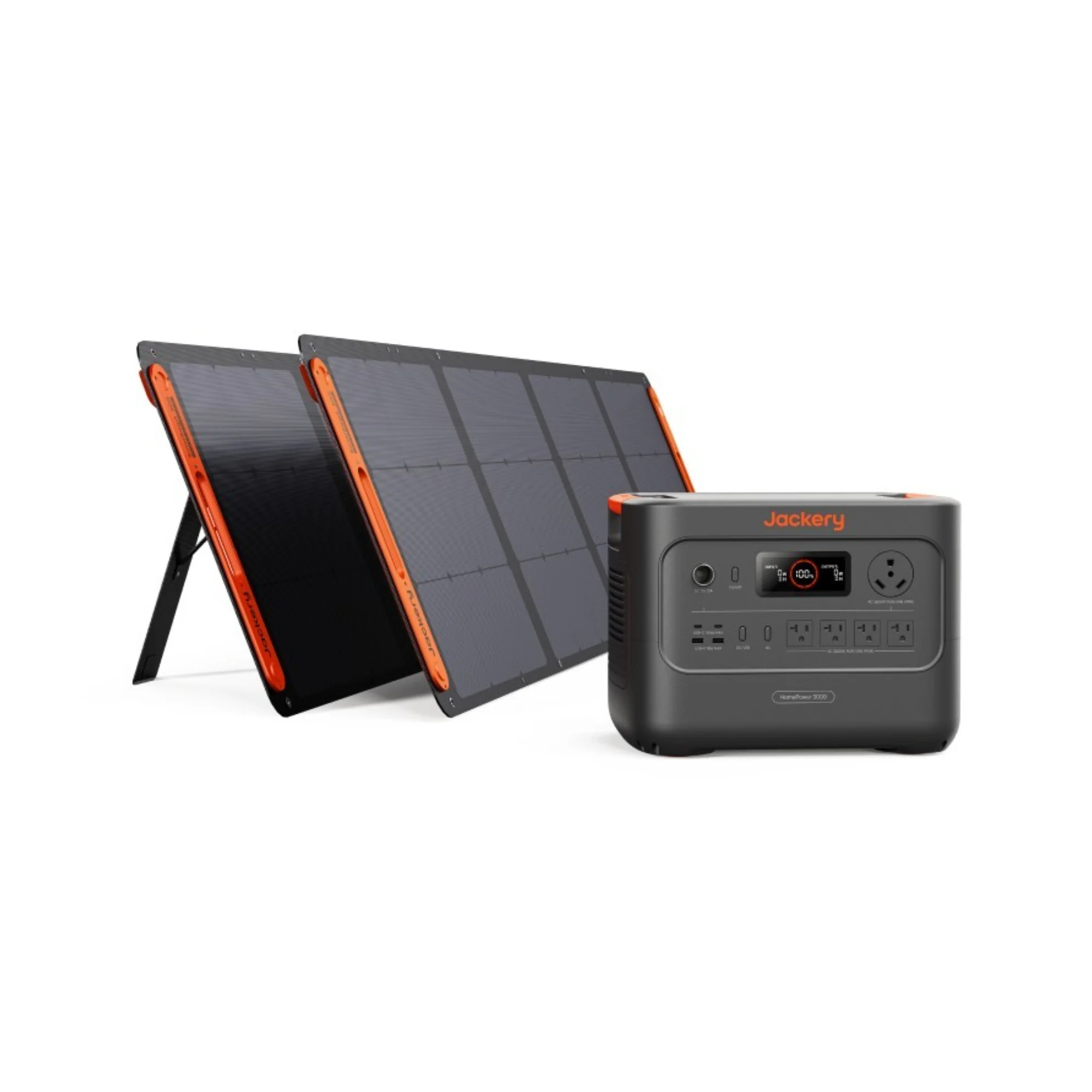 Jackery Explorer 3000 v2 Portable Power Station with Two 200W Solar Panels