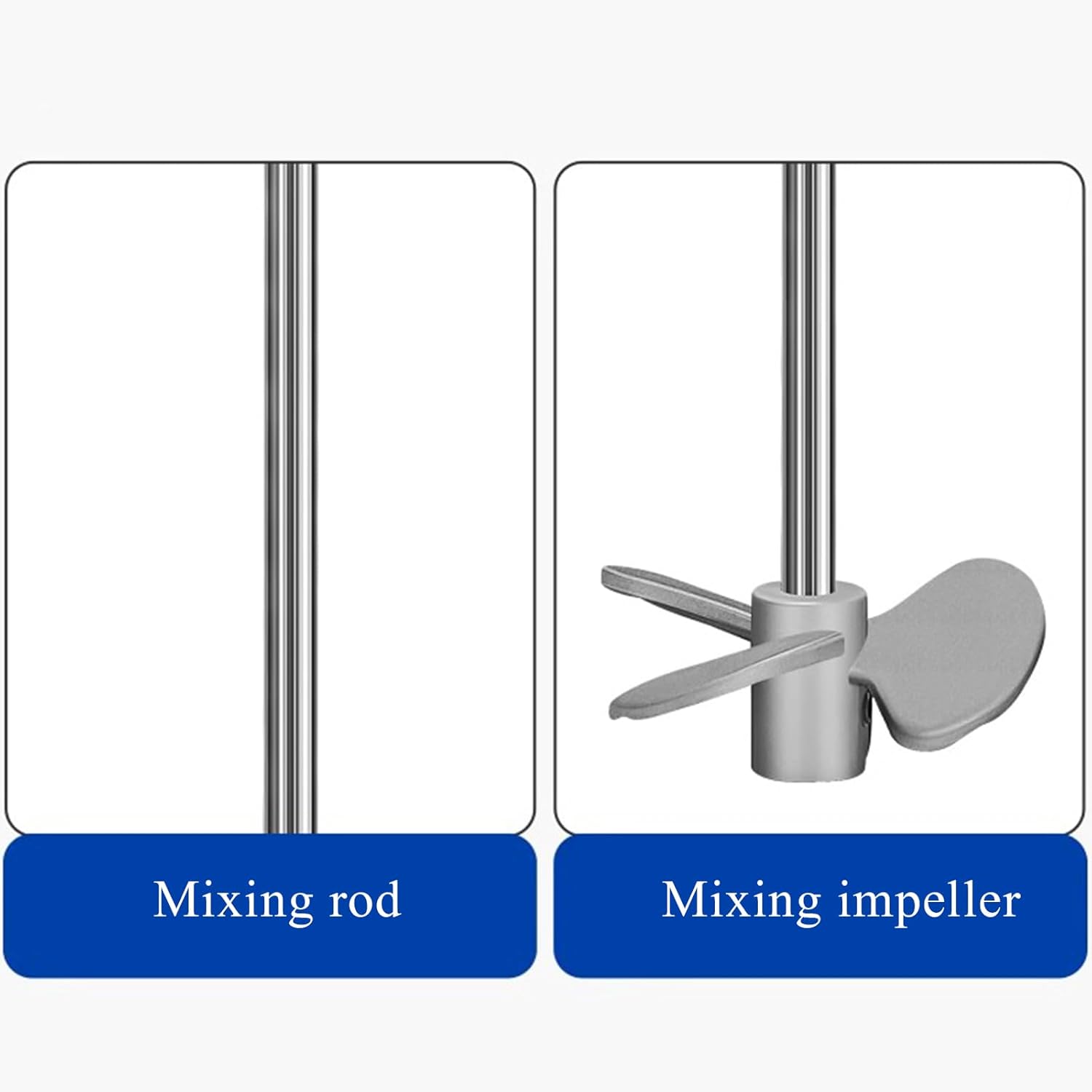 HM&DX 5 Gallons Pneumatic Paint Mixer,Industrial Ink Coating Paint Air Agitator, Stainless Steel Impeller Mixer, 1/8HP 50-2600r/min, Air Agitator Ink Coating Mixing Tool(Portable Version, Silvery)